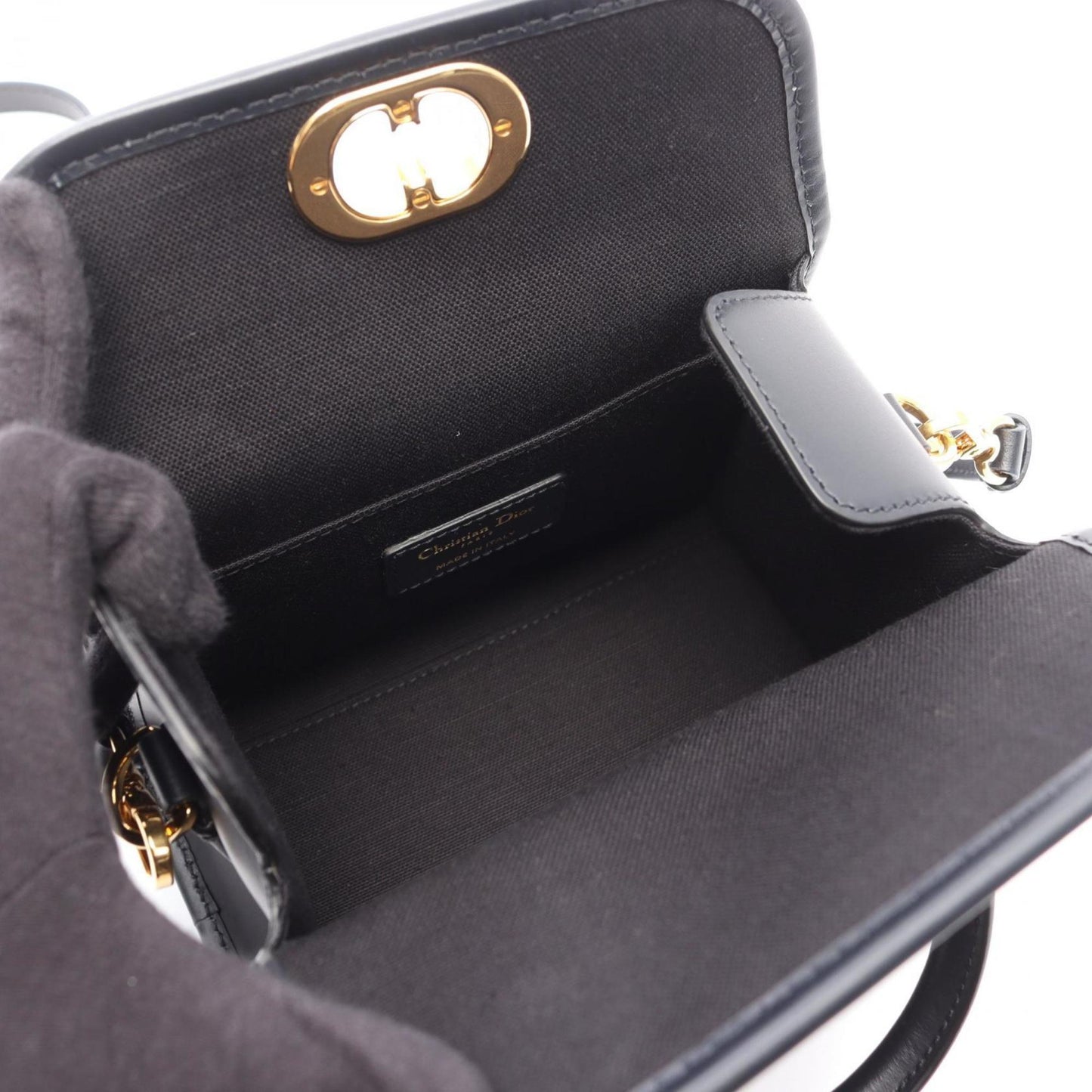 Christian Dior Beige Navy Canvas Tote Bag ()