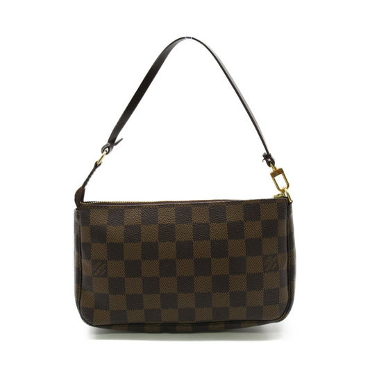 LOUIS VUITTON Pochette Accessoires Brown Damier PVC coated canvas Clutch