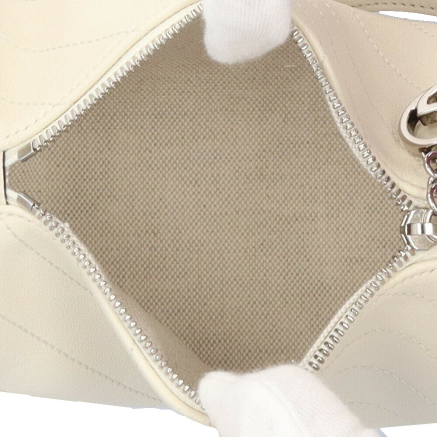 Gucci White Leather Handbag ( )