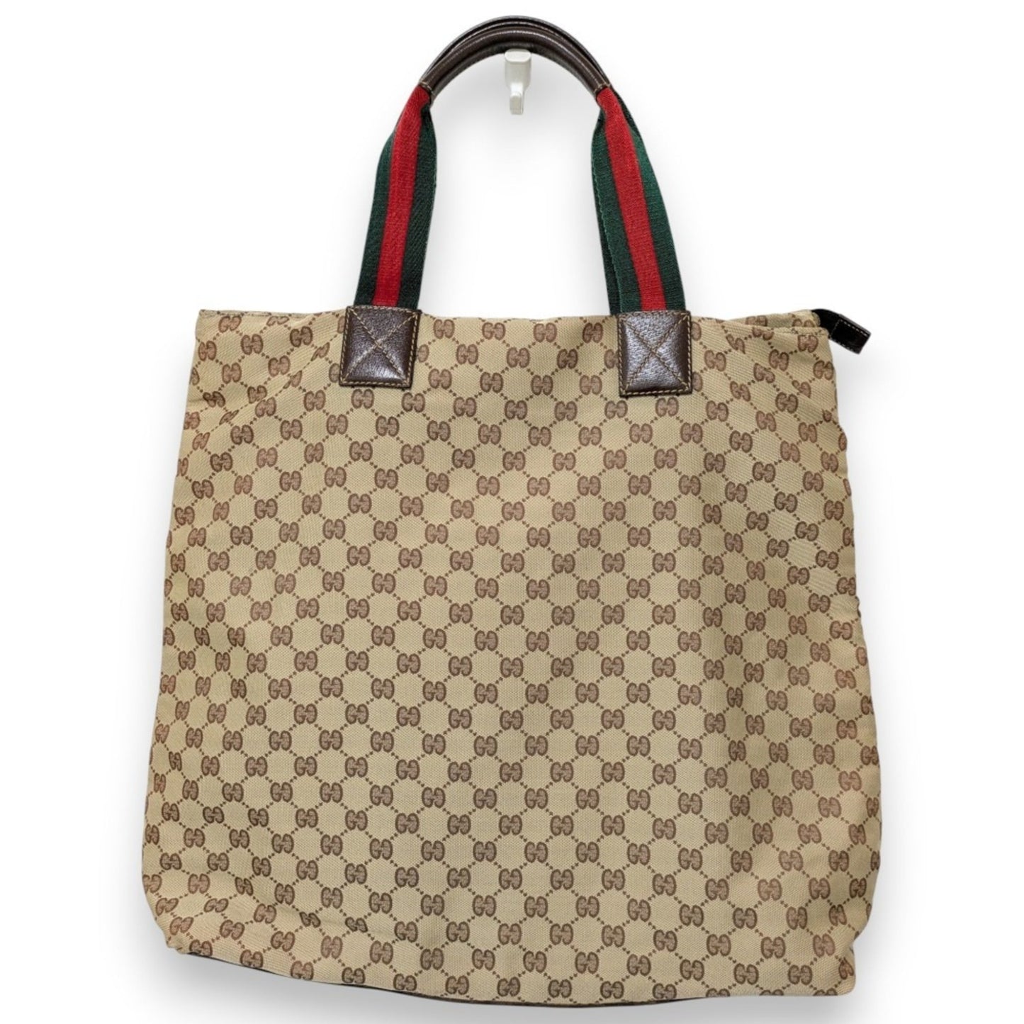 Gucci Sherry Line Beige Nylon Tote Bag ( )