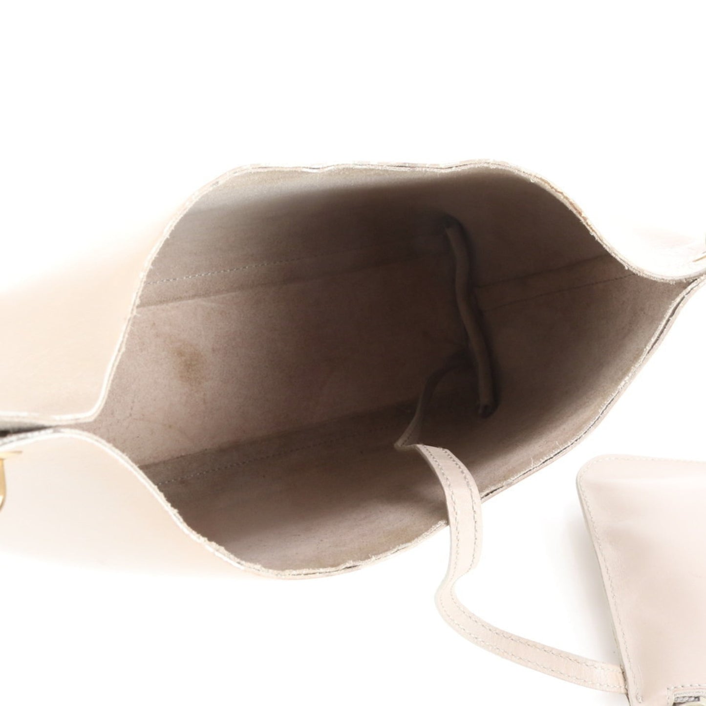 Gucci Grayish Leather Pouch Shoulder Bag ( )