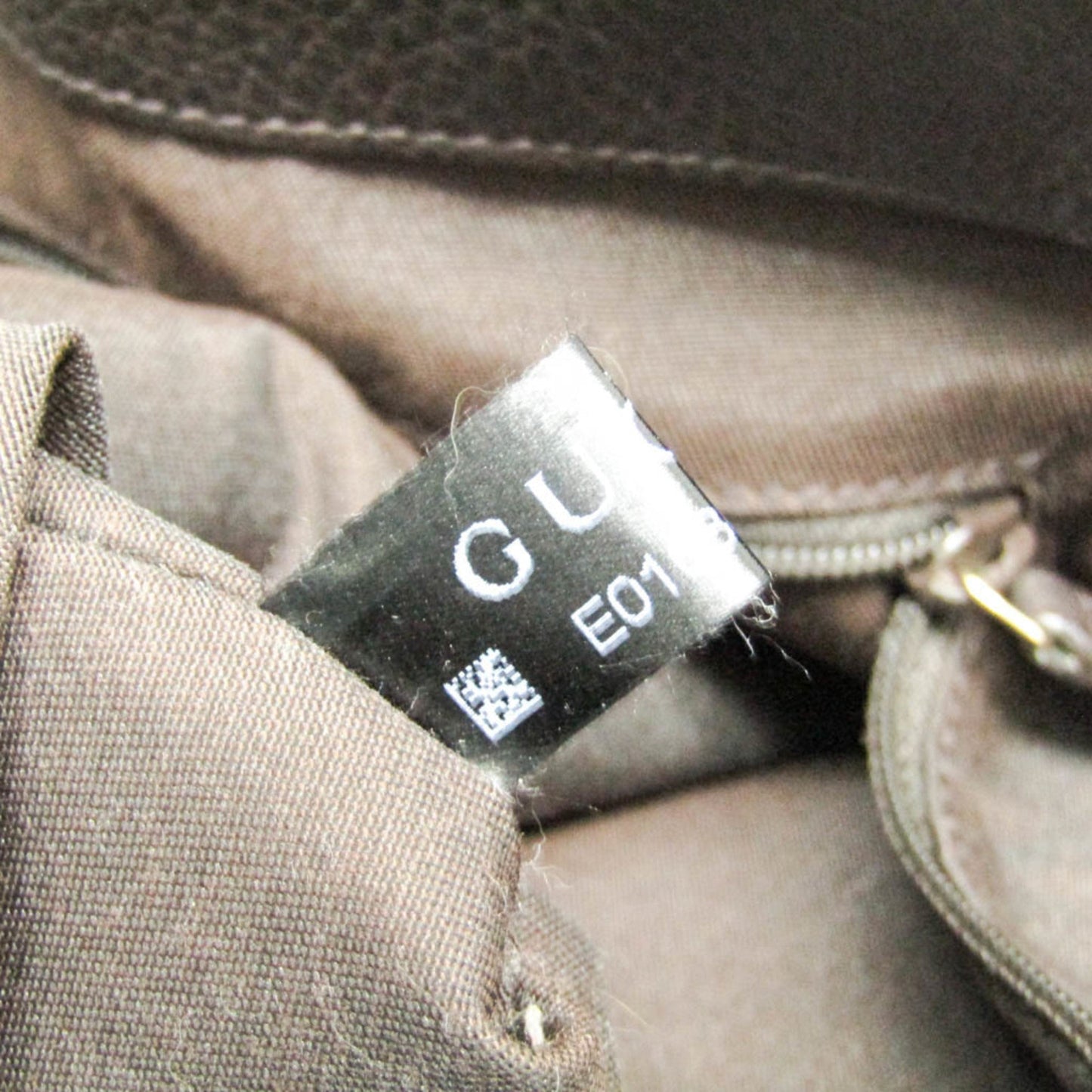 Gucci Diamante Beige Brown Canvas Leather Tote Bag ( )