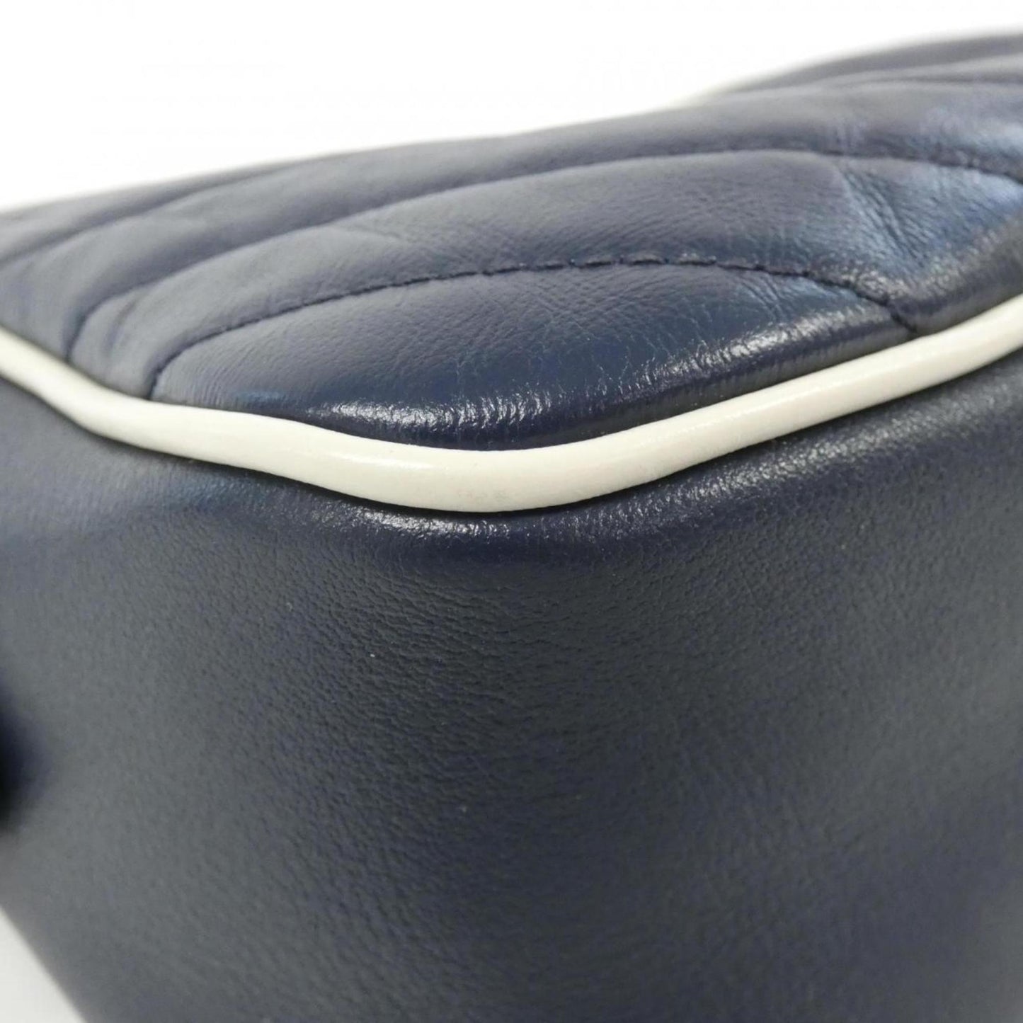 Gucci Gg Marmont Blue White Leather Shoulder Bag ( )