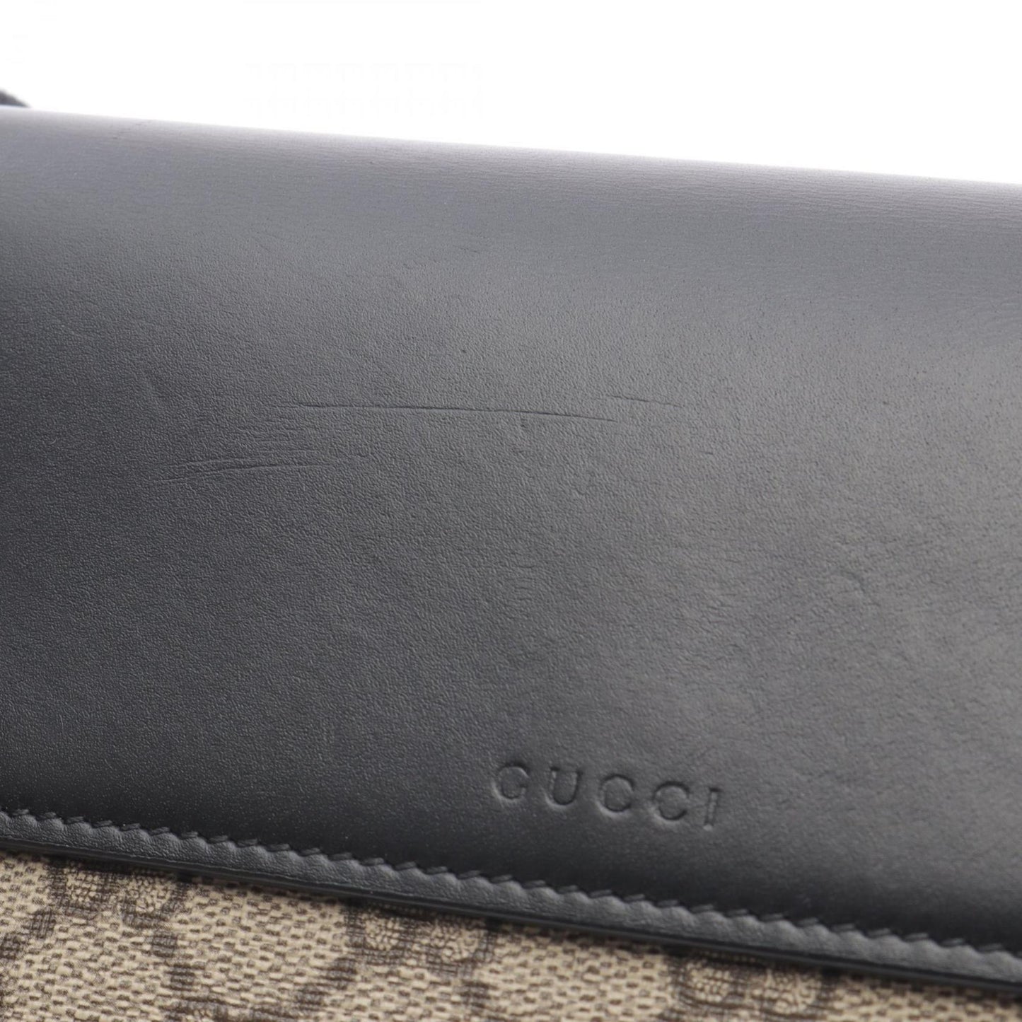 Gucci Beige Black Pvc Leather Long Wallet (Bi-Fold) ( )