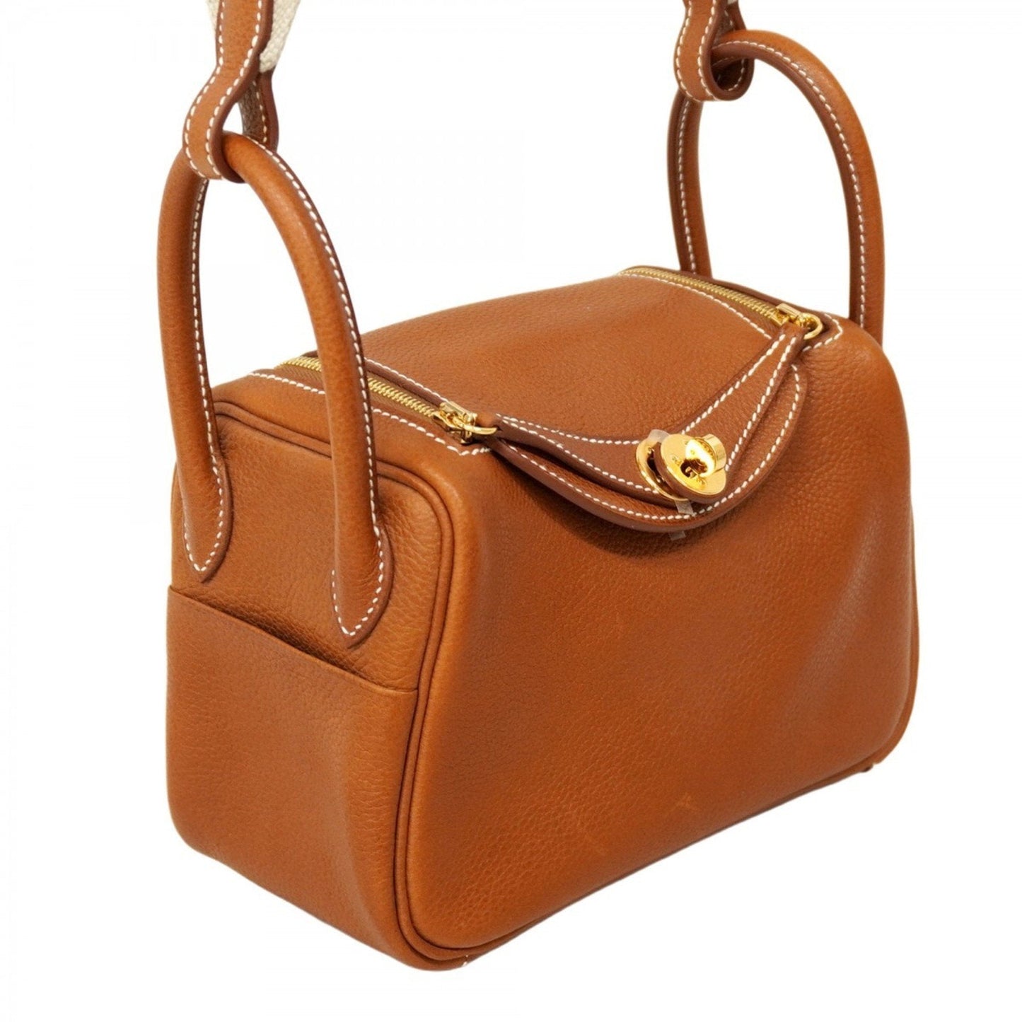 Hermes Fauve Barenia Leather Handbag ( )