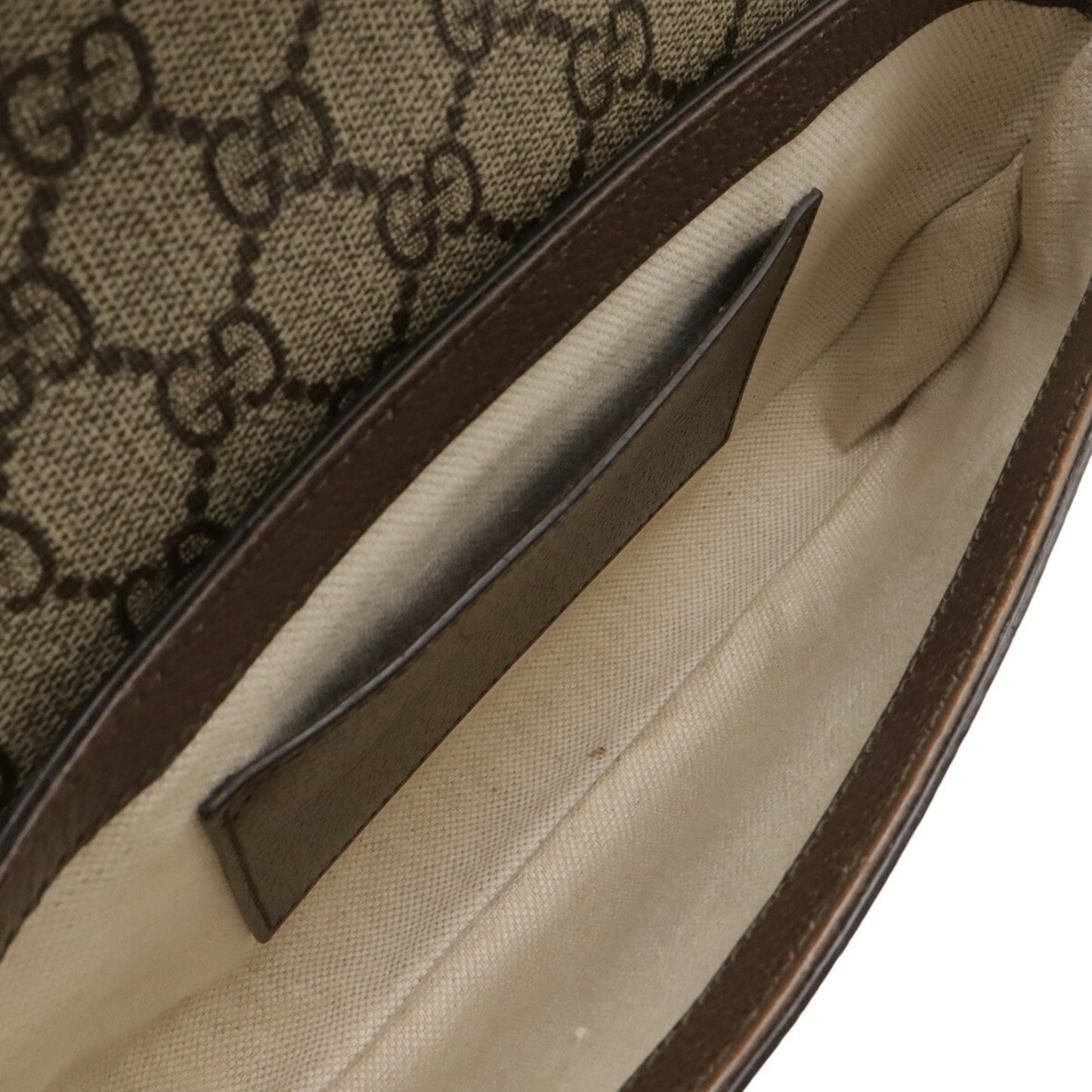 Gucci Sherry Line Beige Green Red Color Gg Supreme Leather Pochette Shoulder Bag ( )