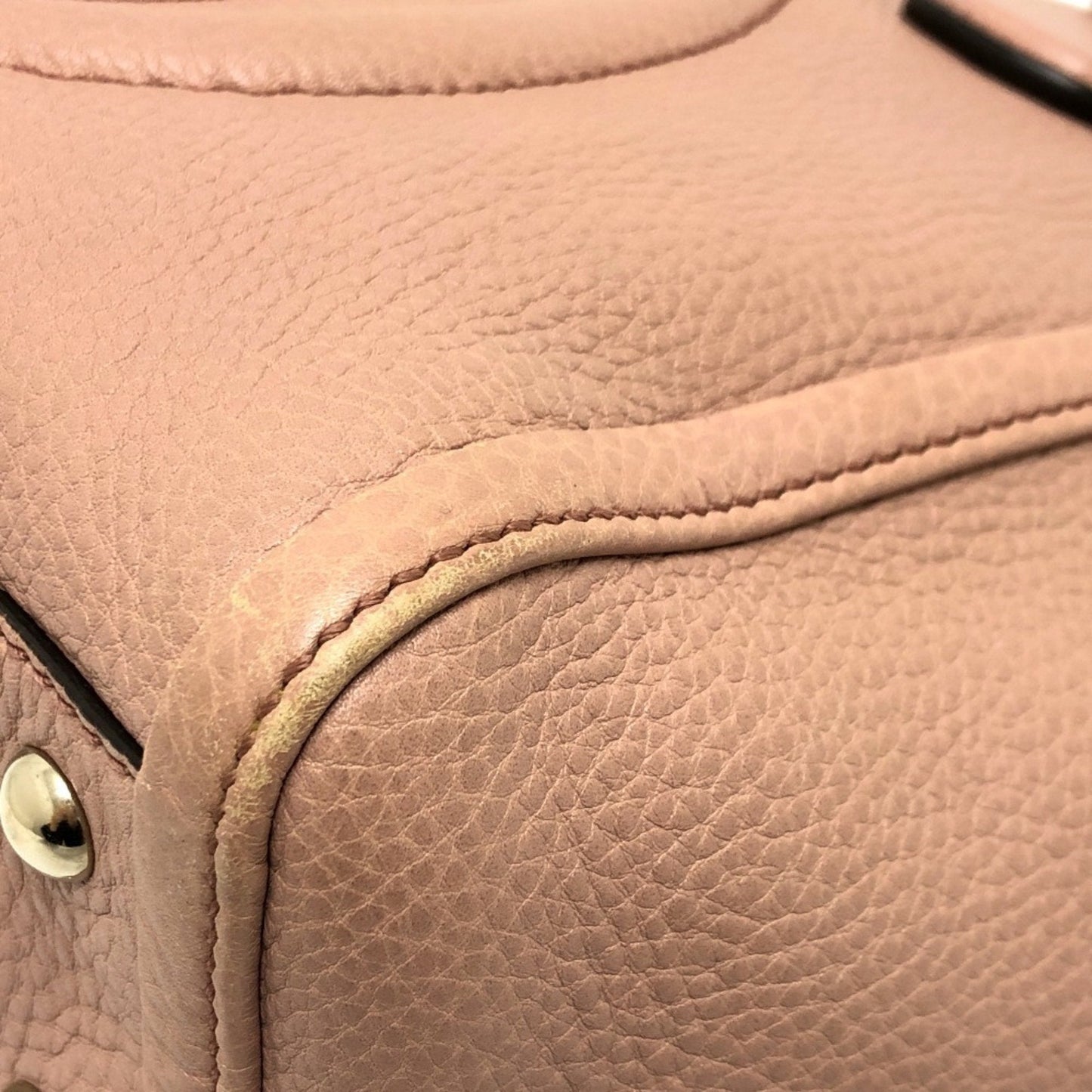 Gucci Pink Beige Leather Handbag ( )