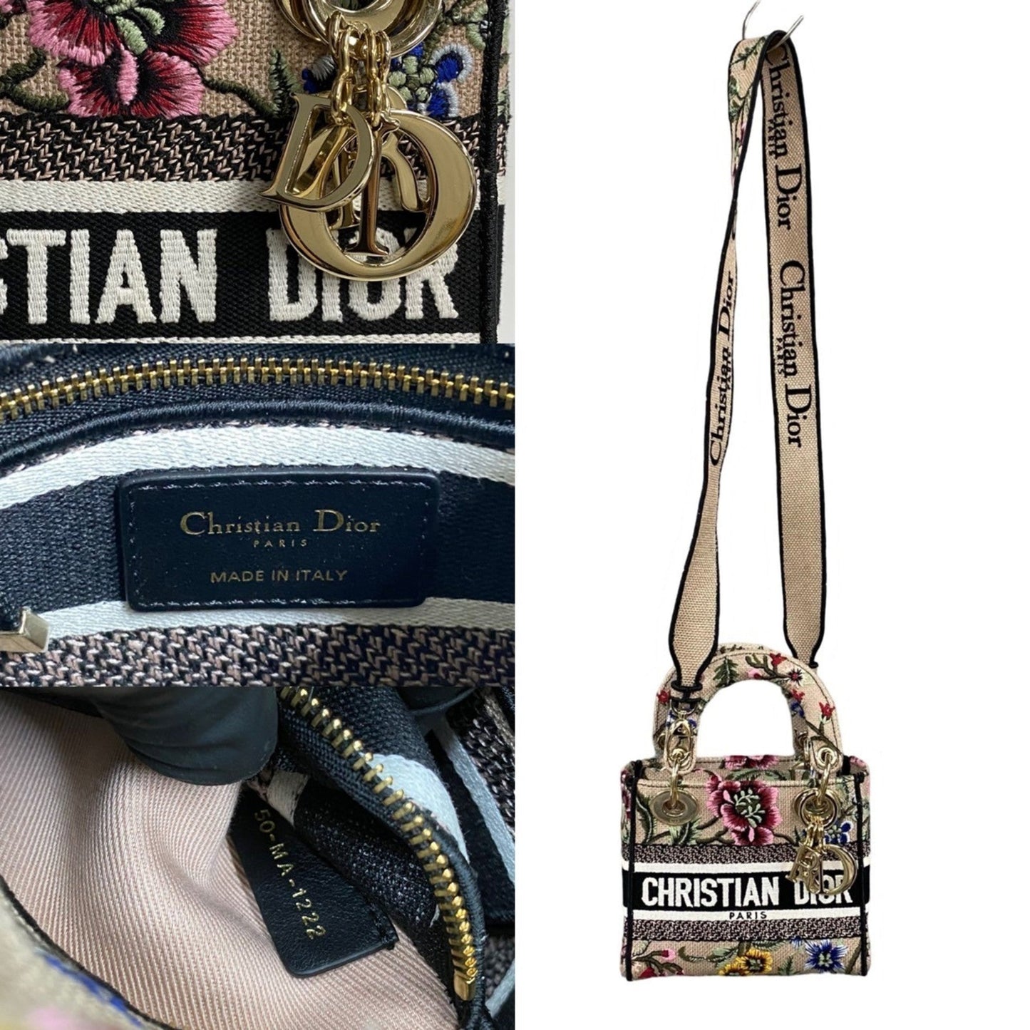 Christian Dior Beige Canvas Shoulder Bag ()