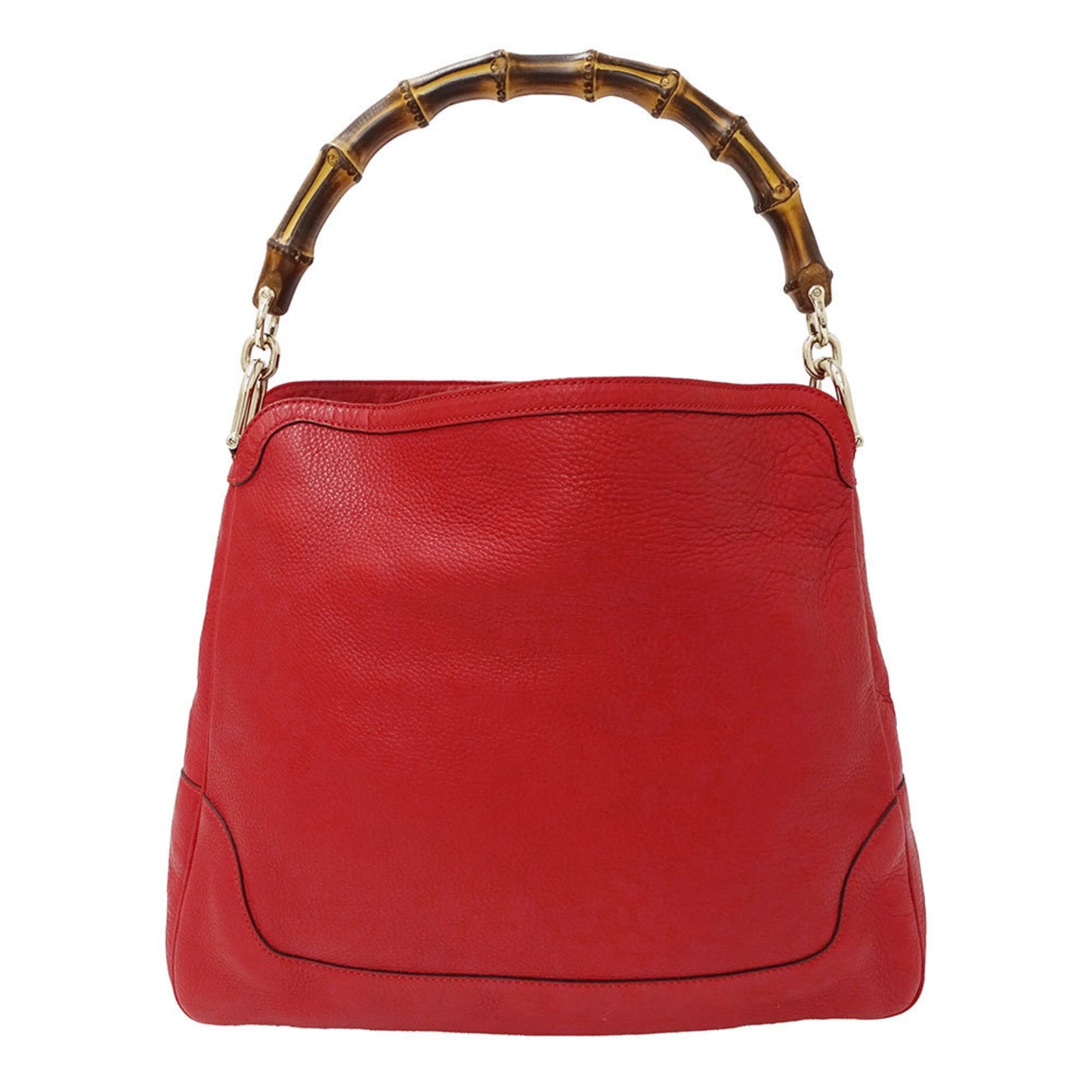 Gucci Red Color Leather Handbag Shoulder Bag ( )