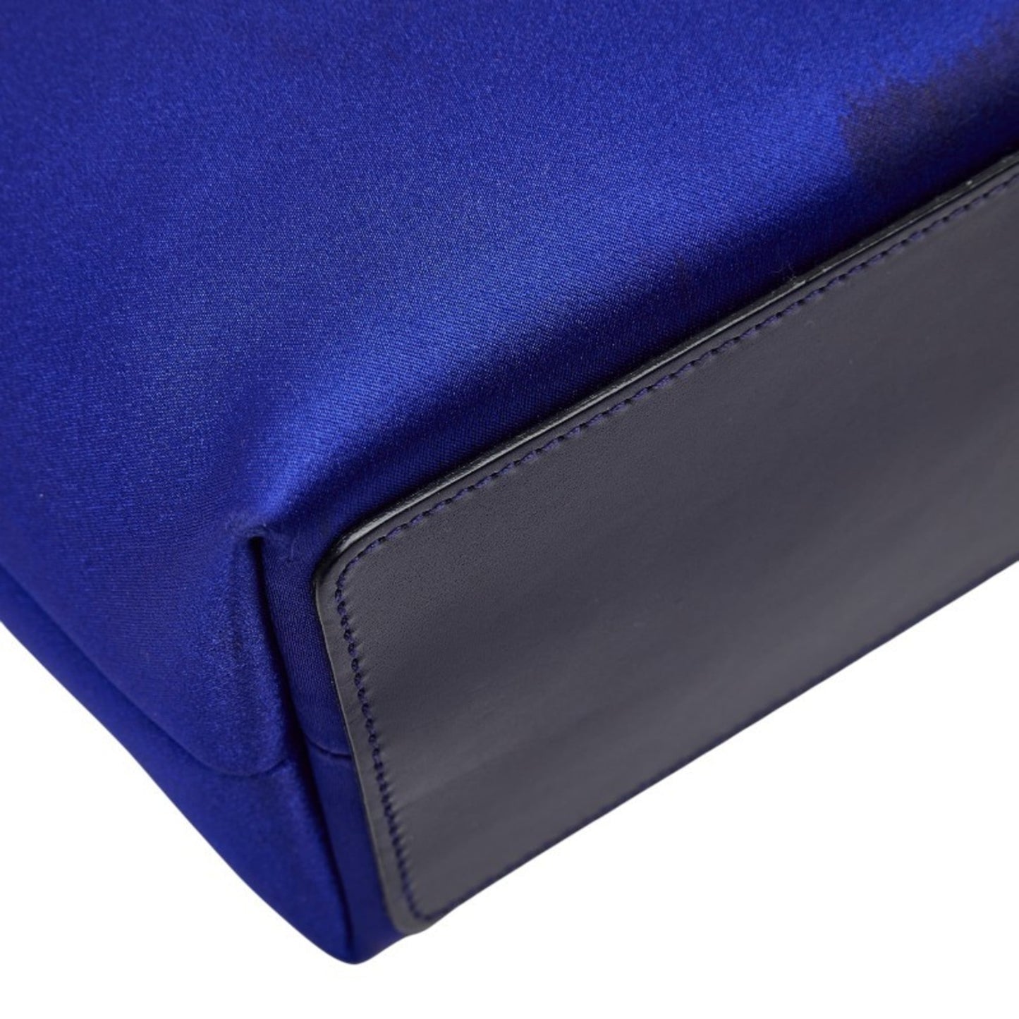Gucci Blue Purple Satin Leather Handbag Tote Bag ( )