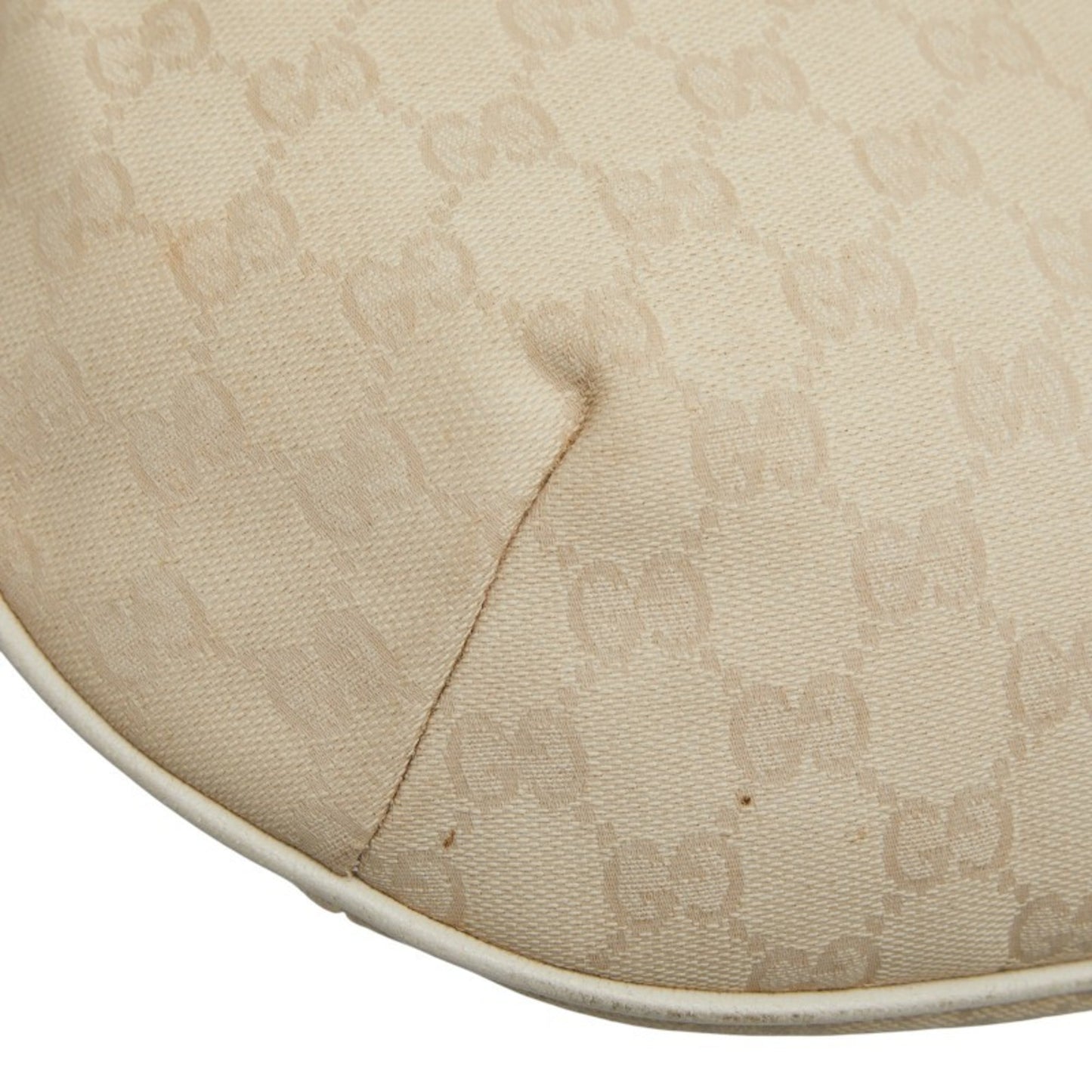 Gucci Gg Canvas Beige White Canvas Leather Shoulder Bag ( )