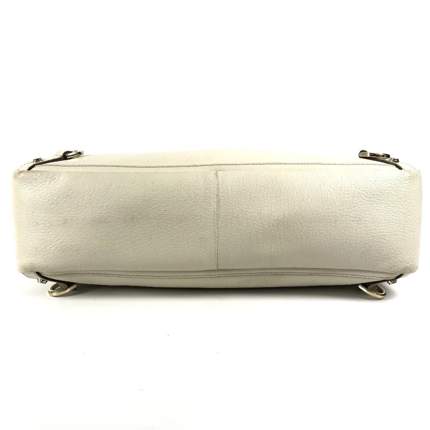 Gucci Pink White Leather Handbag Shoulder Bag Tote Bag ( )