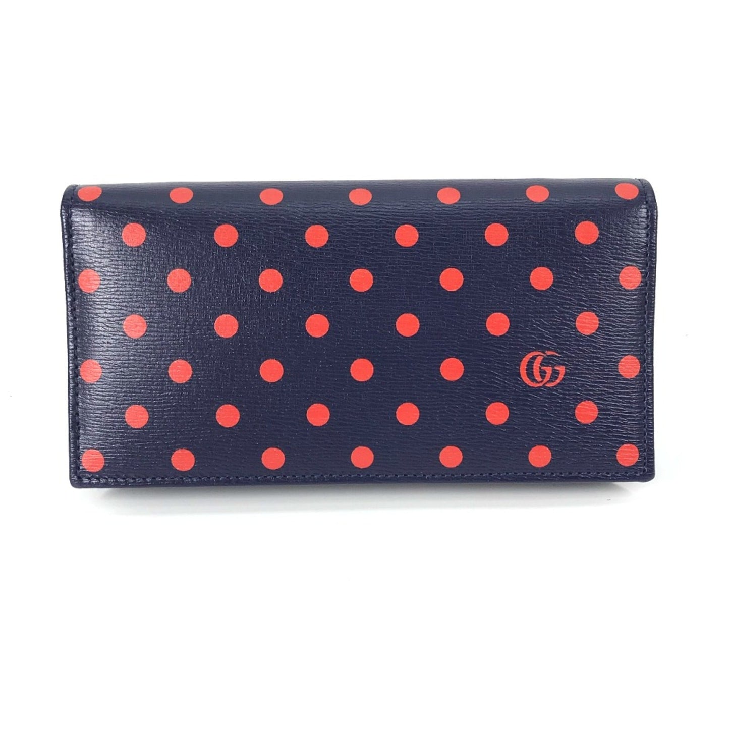 Gucci Navy Leather Long Wallet (Bi-Fold) ( )