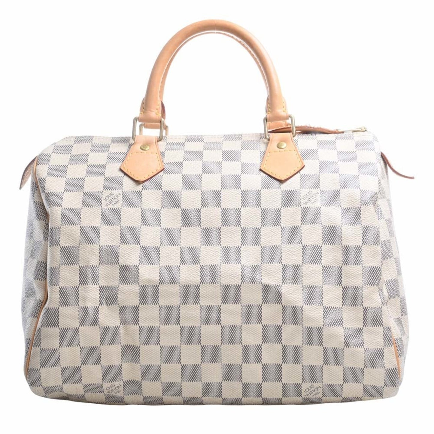 LOUIS VUITTON Azure Speedy 30 Handbag Boston Bag N41533 White Ladies