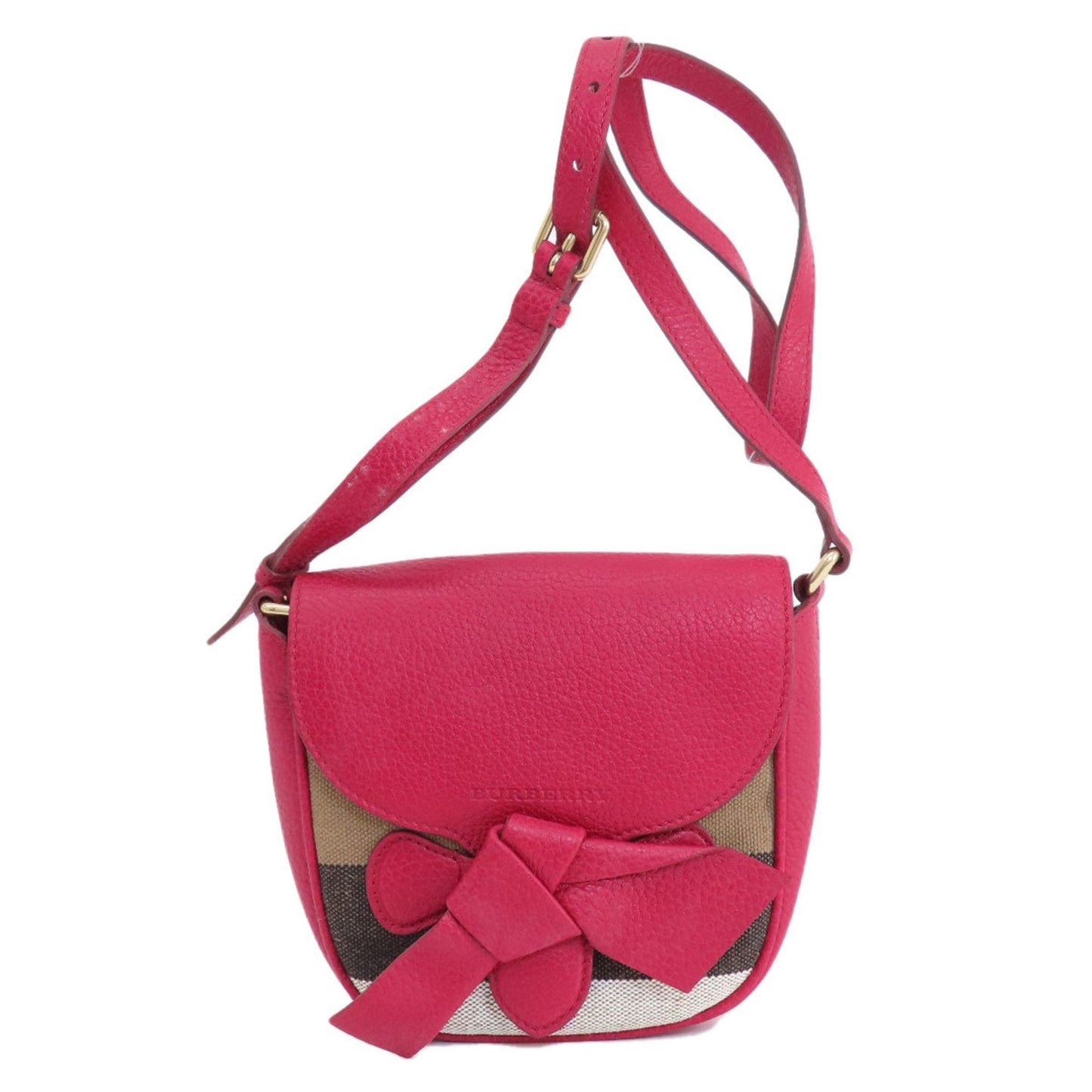 Burberry Red Color Leather Shoulder Bag ( )