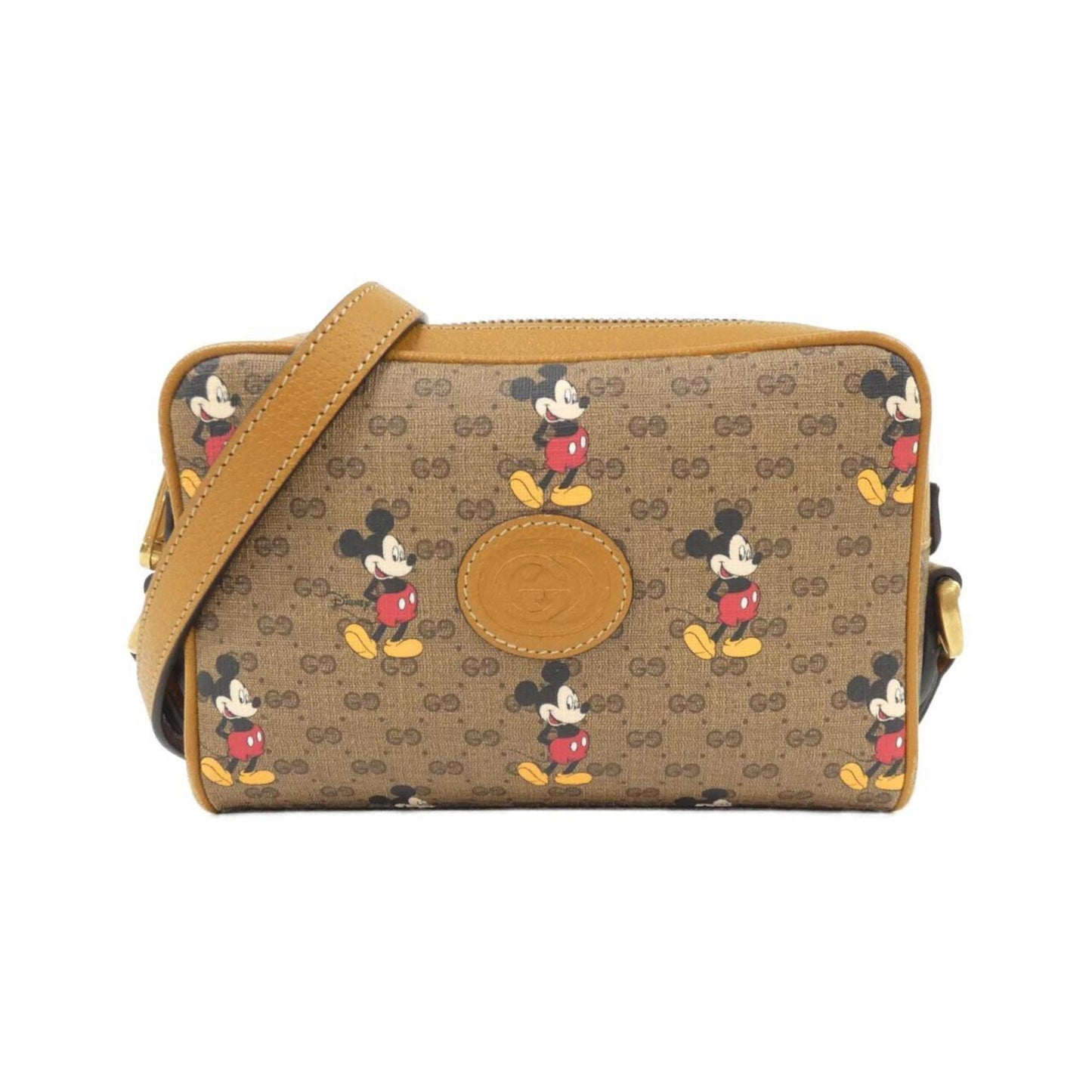 Gucci Beige Light Brown Gg Supreme Leather Shoulder Bag ( )