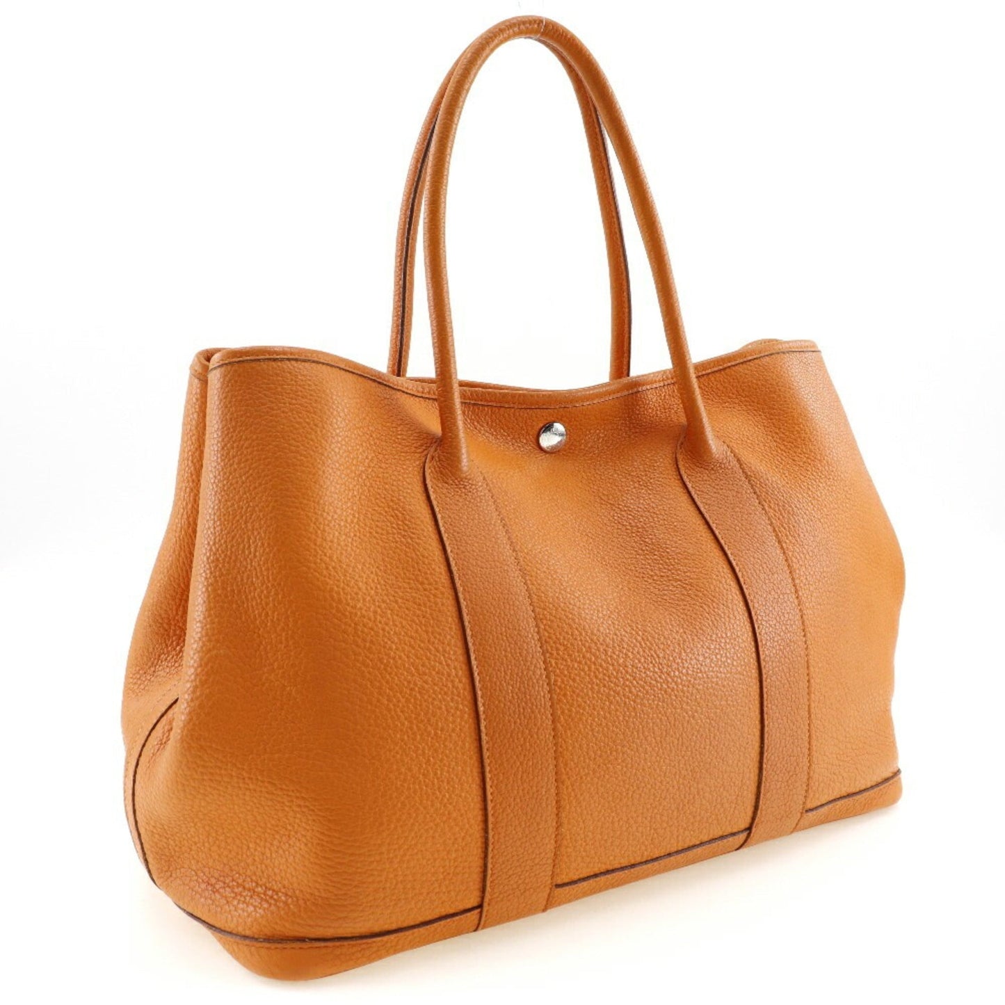 Hermes Orange Fjord Leather Tote Bag ( )
