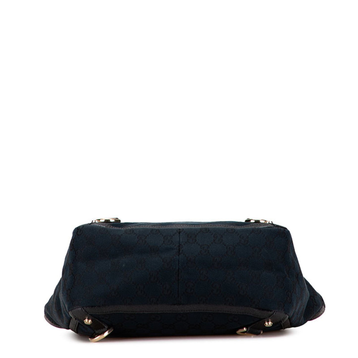 Gucci Gg Canvas Black Canvas Leather Handbag Tote Bag ( )
