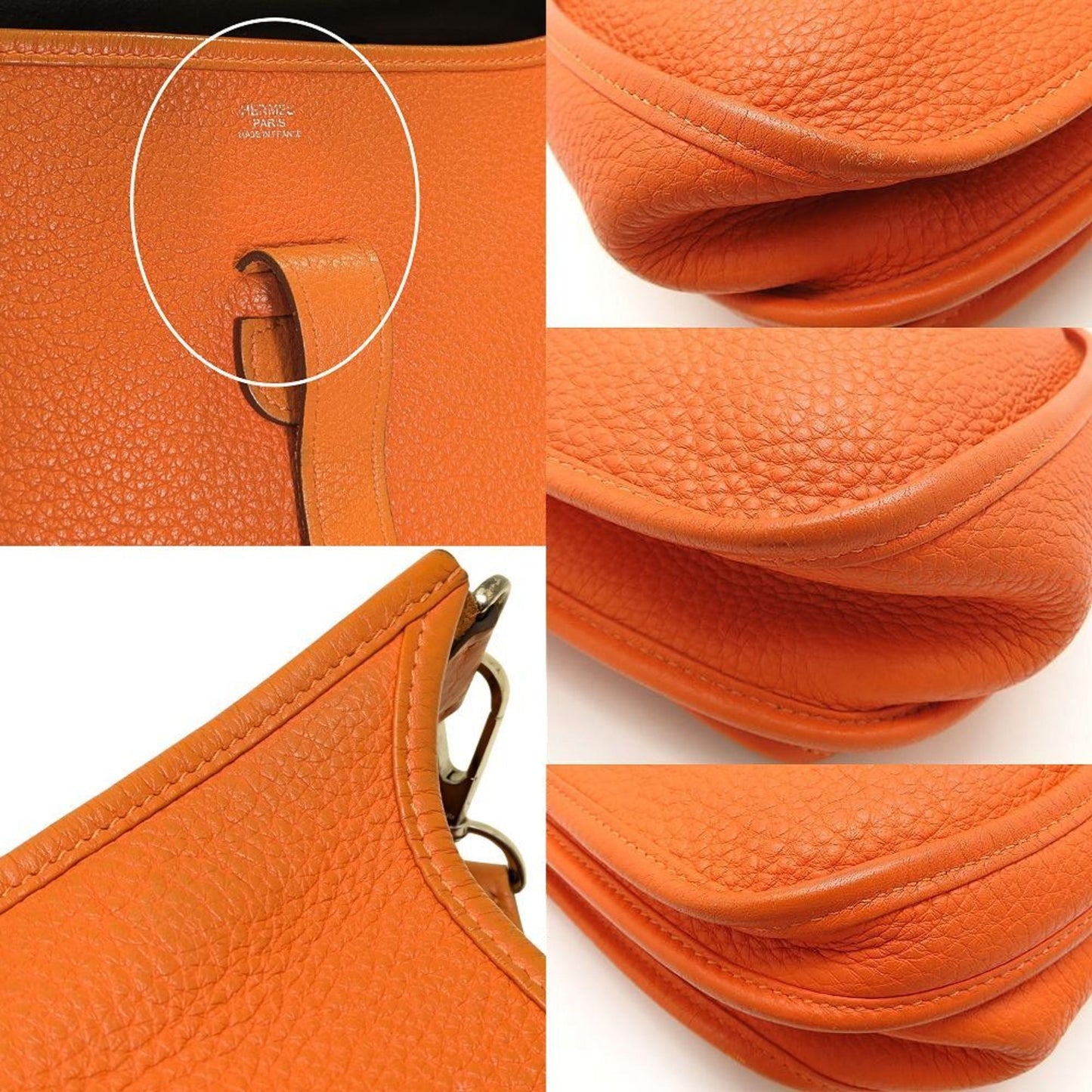 Hermes Potiron Taurillon Clemence Leather Shoulder Bag ( )
