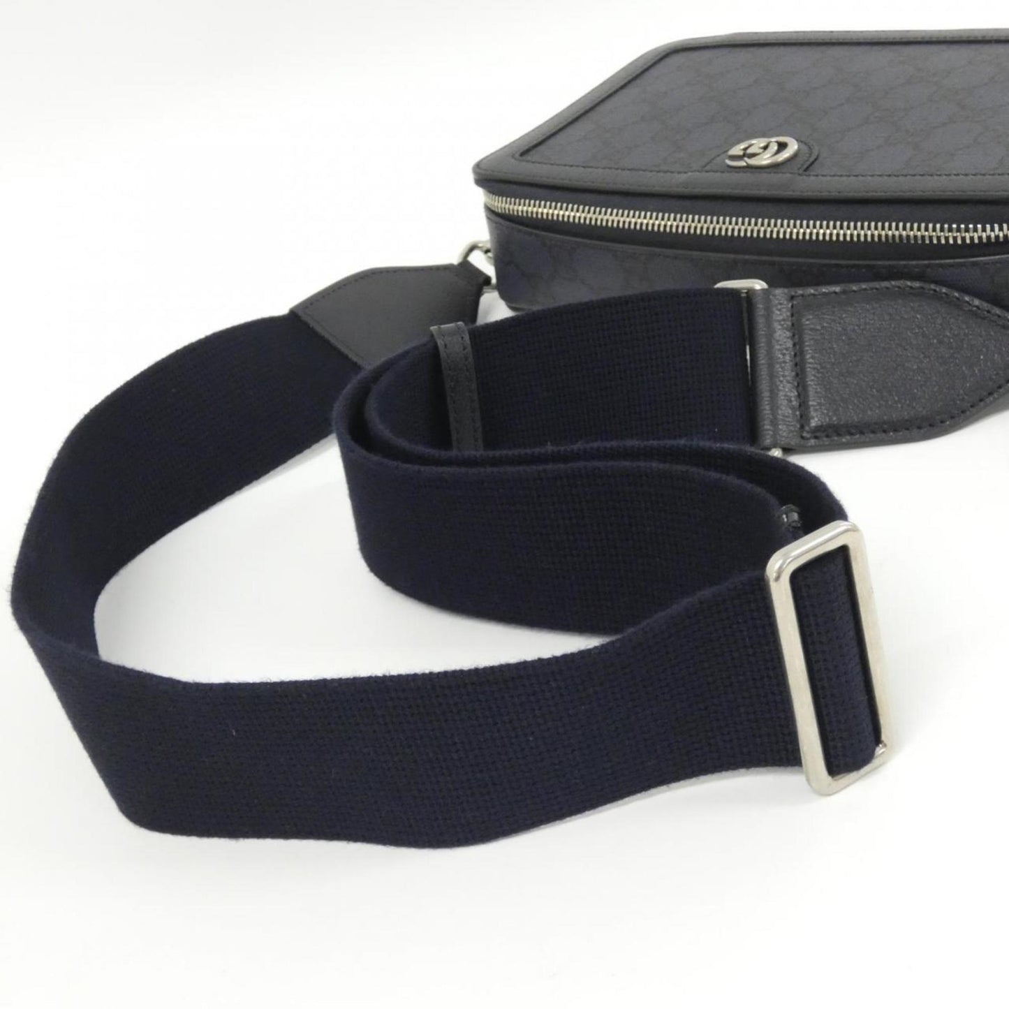 Gucci Black Blue Gg Supreme Shoulder Bag ( )