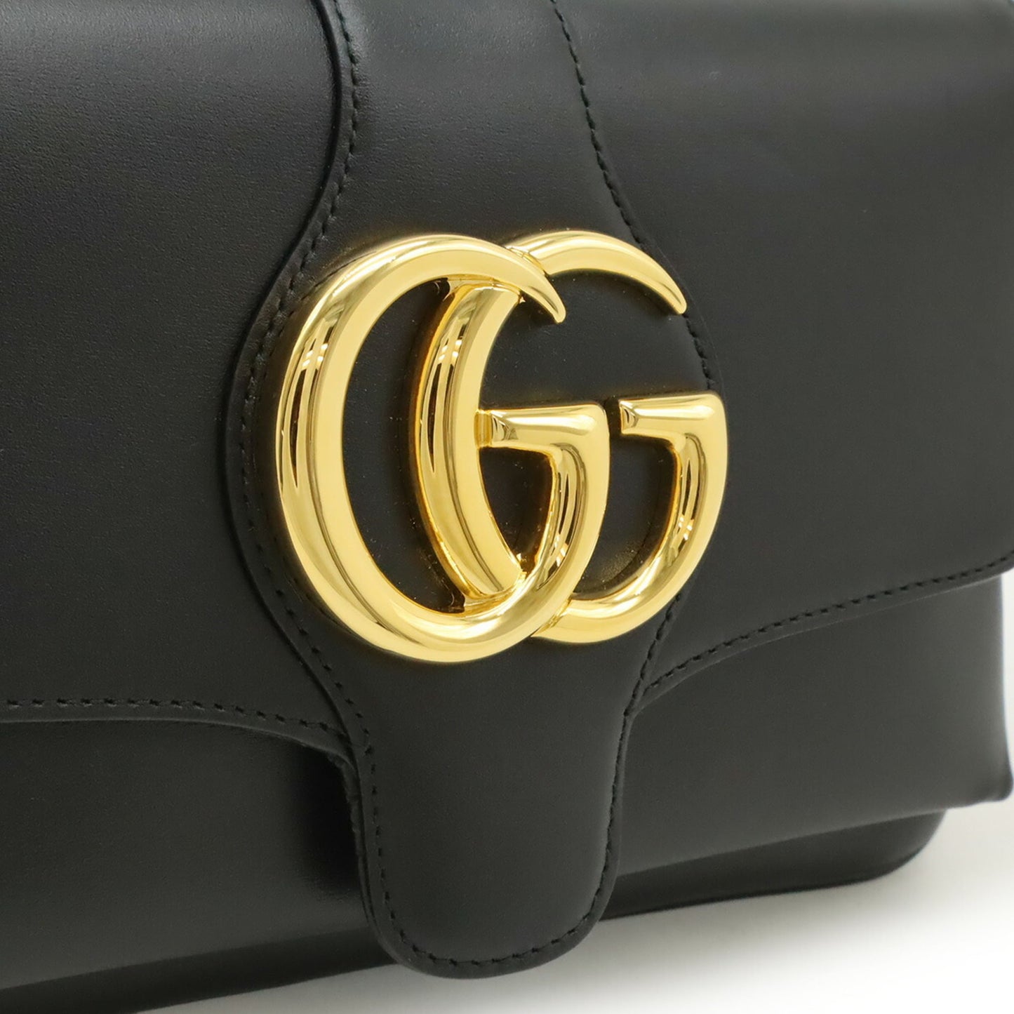 Gucci Gg Marmont Black Leather Pochette Shoulder Bag ( )