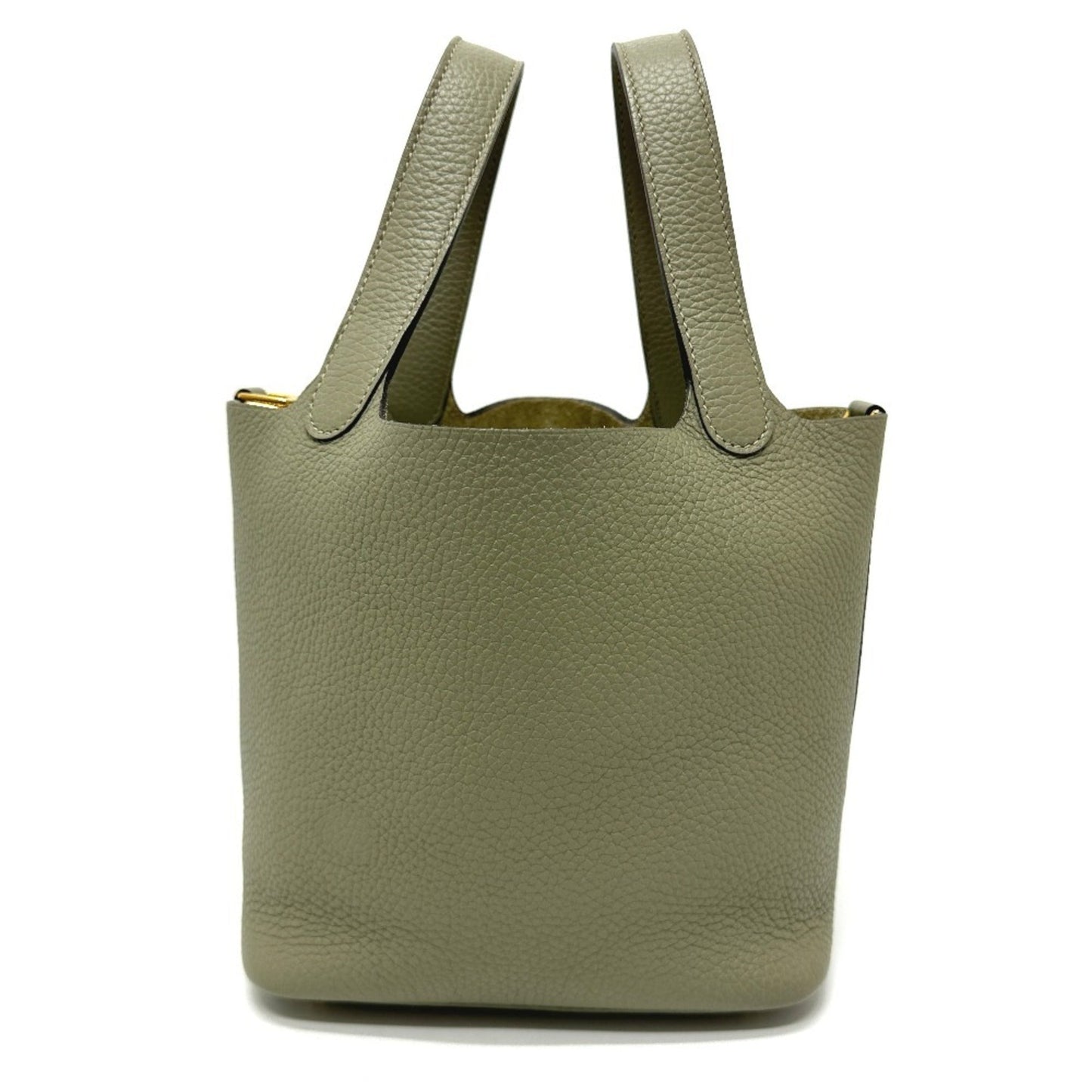Hermes Picotin Gray Taurillon Clemence Leather Handbag ( )