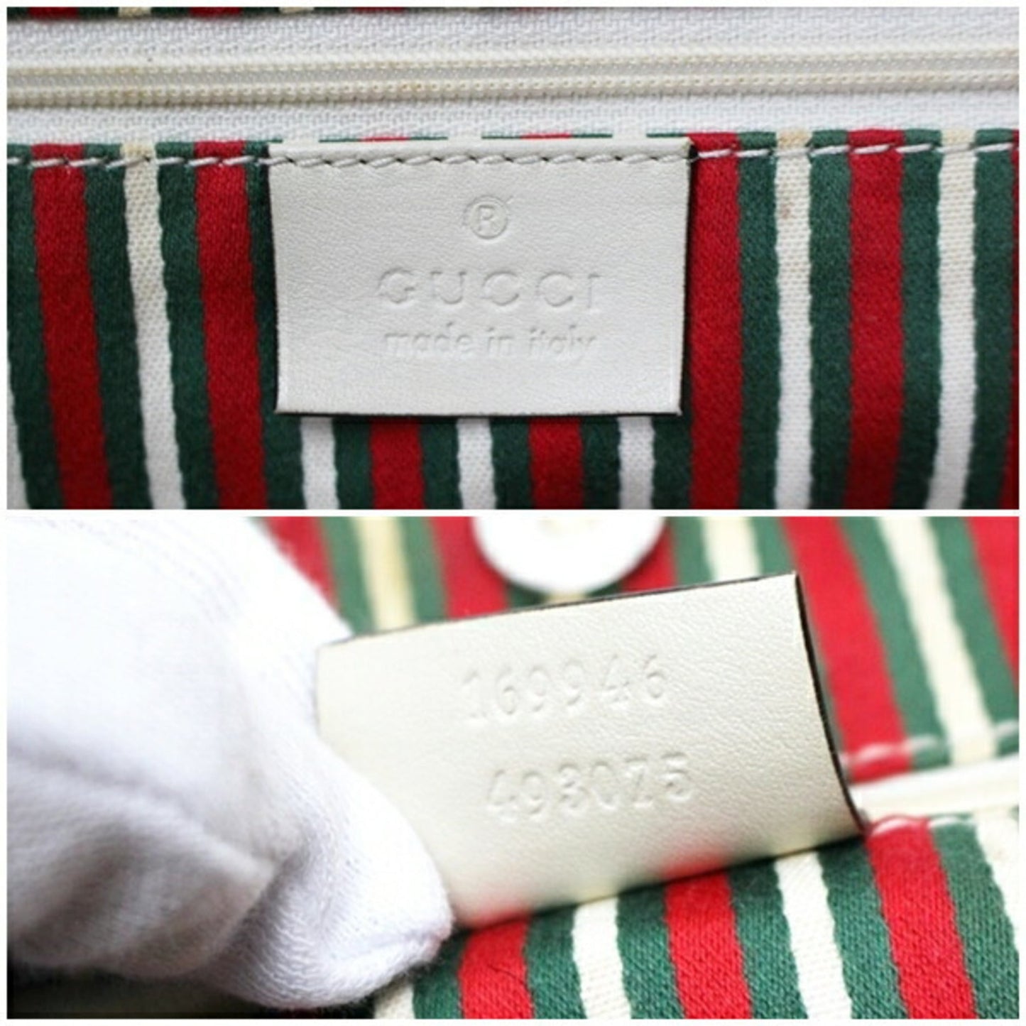 Gucci Brown Ivory Multi-Color Canvas Leather Shoulder Bag ( )