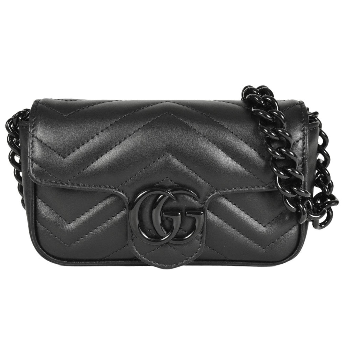 Gucci Black Leather Shoulder Bag ( )