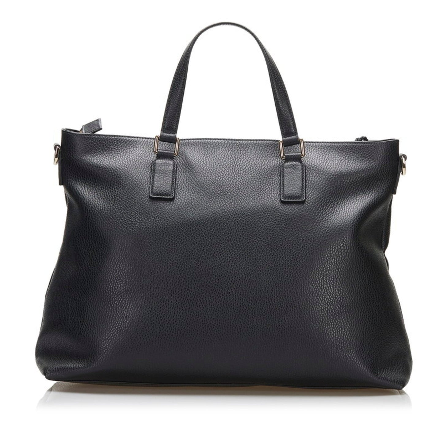 Gucci Bamboo Black Leather Tote Style 5