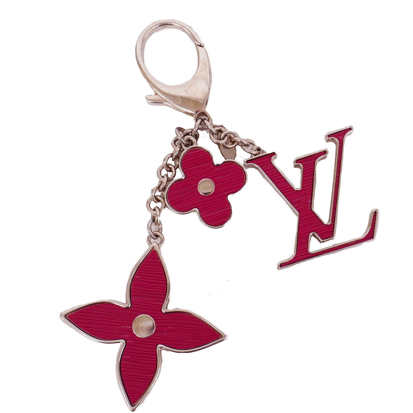 LOUIS VUITTON Auth  Bijou Sac Fleur De Epi M65224 Keyring [Fuchsia]