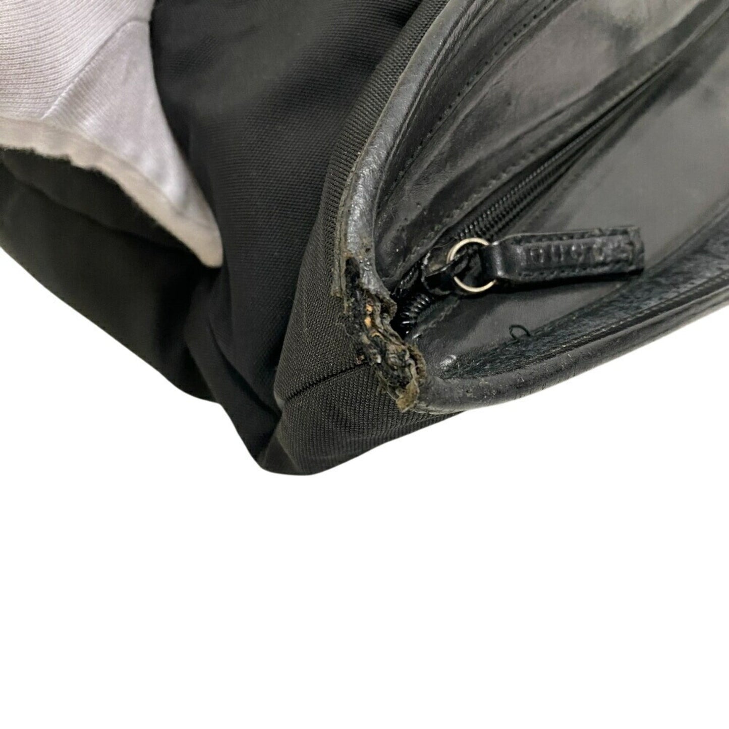 Gucci Black Nylon Leather Shoulder Bag Tote Bag ( )