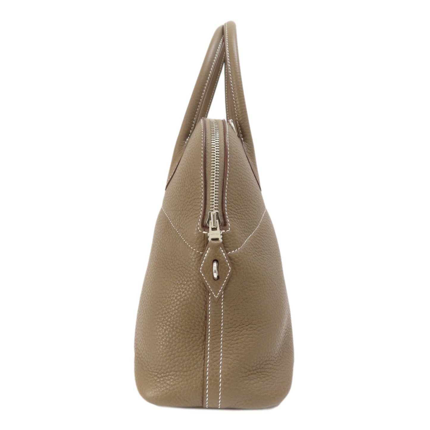 Hermes Etoupe Gray Taurillon Clemence Leather Handbag ( )