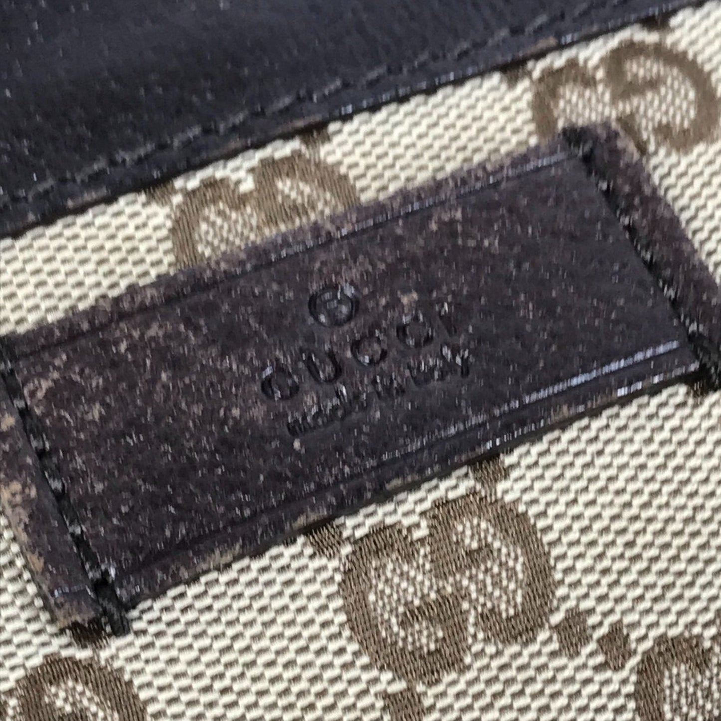 Gucci Beige Dark Brown Gg Canvas Shoulder Bag Tote Bag ( )