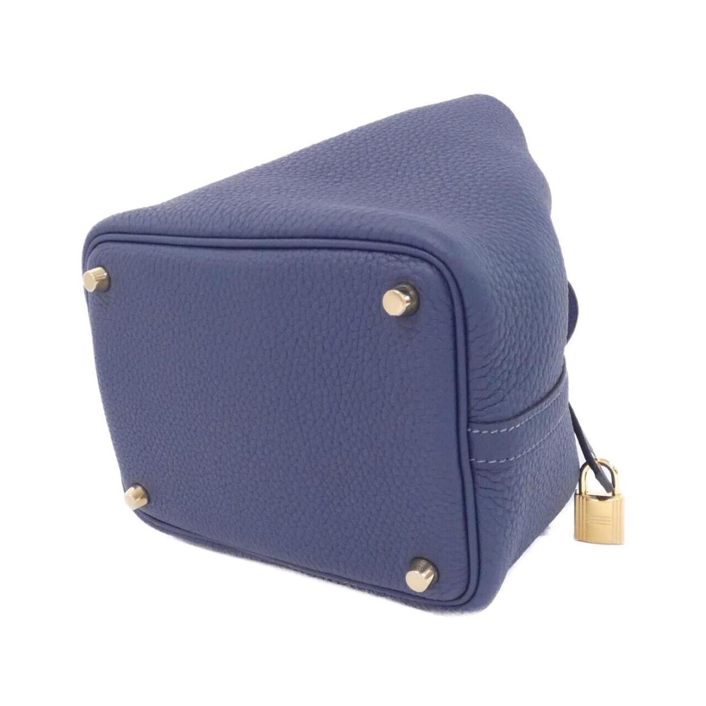 Hermes Picotin Blue Taurillon Clemence Leather Handbag ( )
