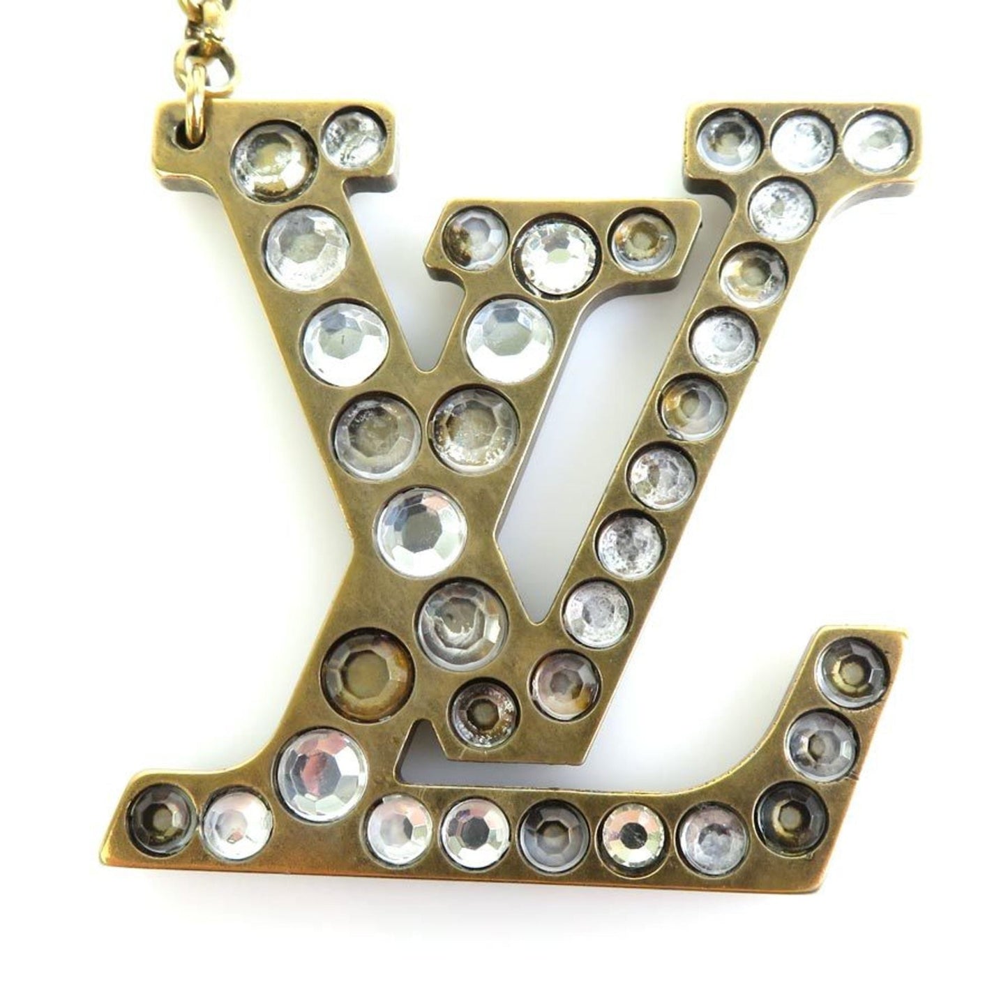 LOUIS VUITTON Charm Bijoux Sac Calypse Keychain Metal/Rhinestone Gold/Silver Women's M65724