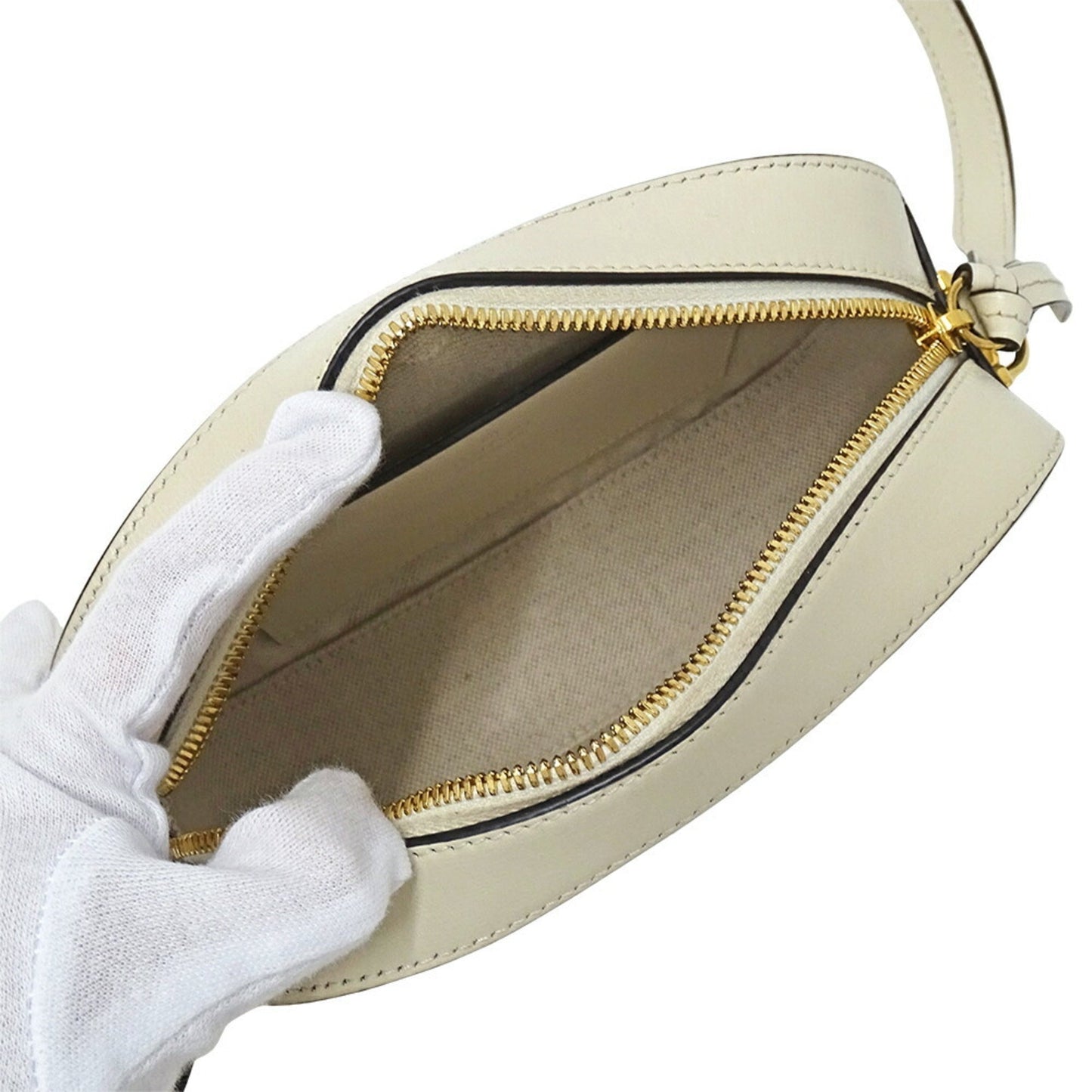 Gucci White Leather Shoulder Bag ( )