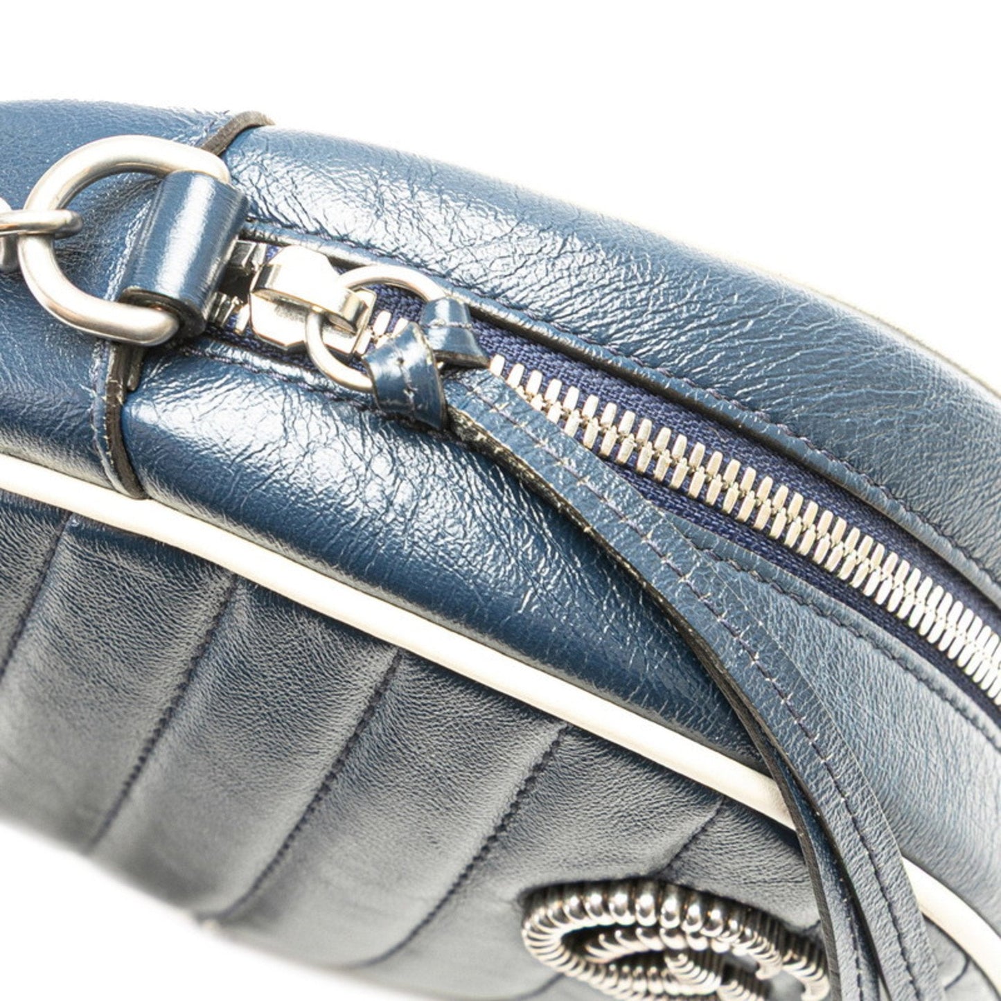 Gucci Navy Leather Shoulder Bag ( )