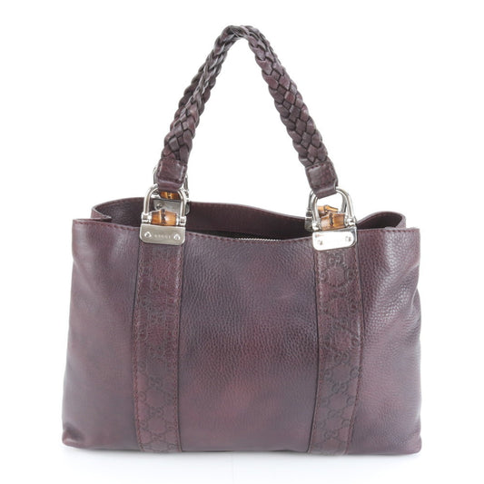 Gucci Purple Leather Tote Bag ( )