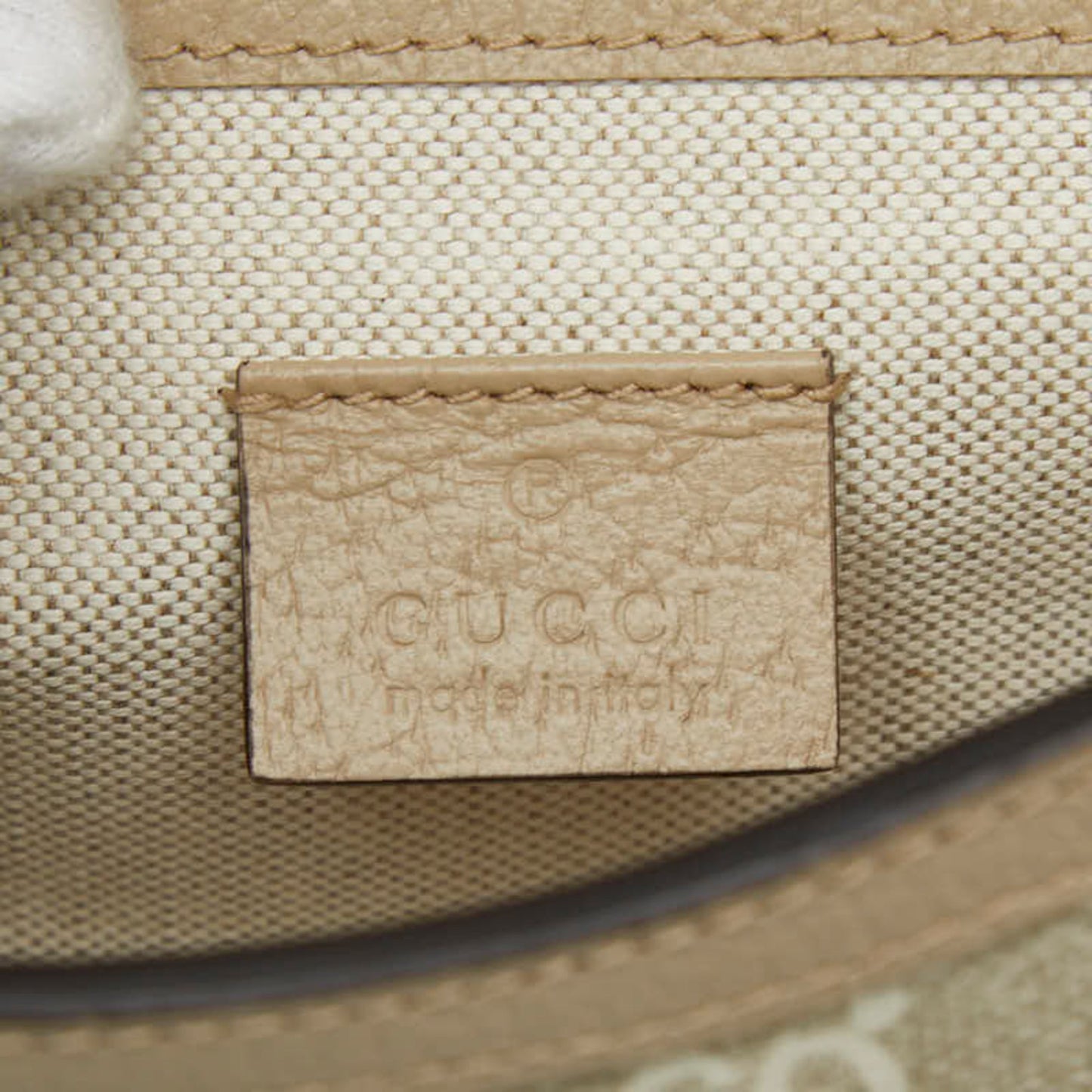 Gucci Beige White Pvc Leather Shoulder Bag ( )