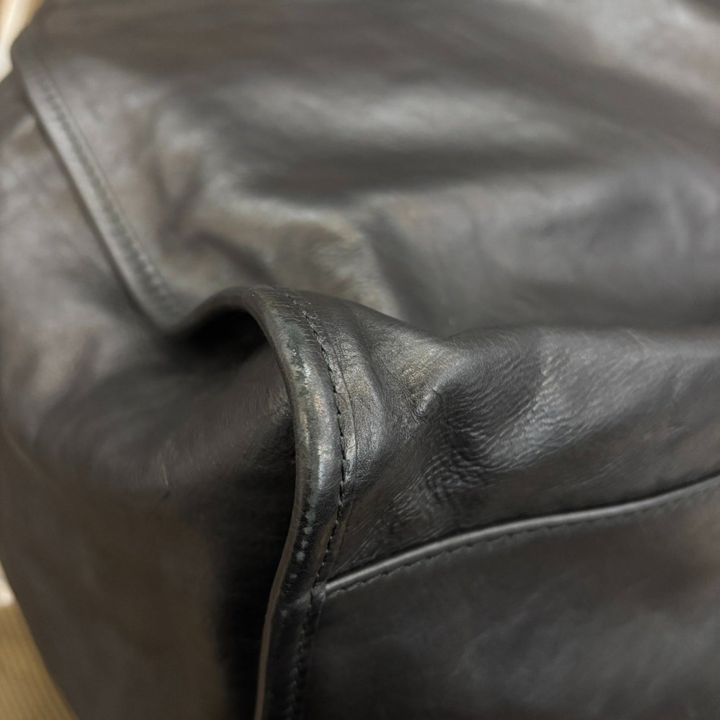Gucci Black Leather Tote Bag ( )