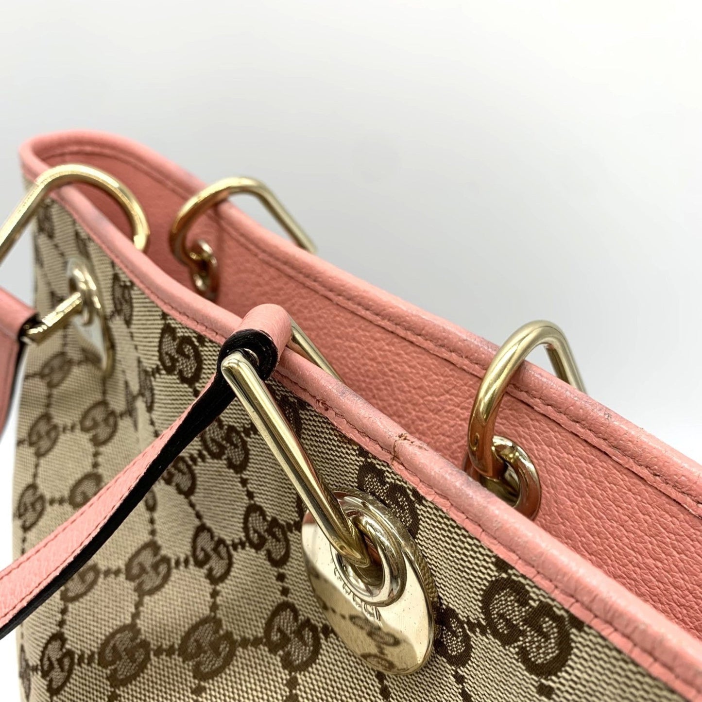 Gucci Beige Gg Canvas Tote Bag ( )
