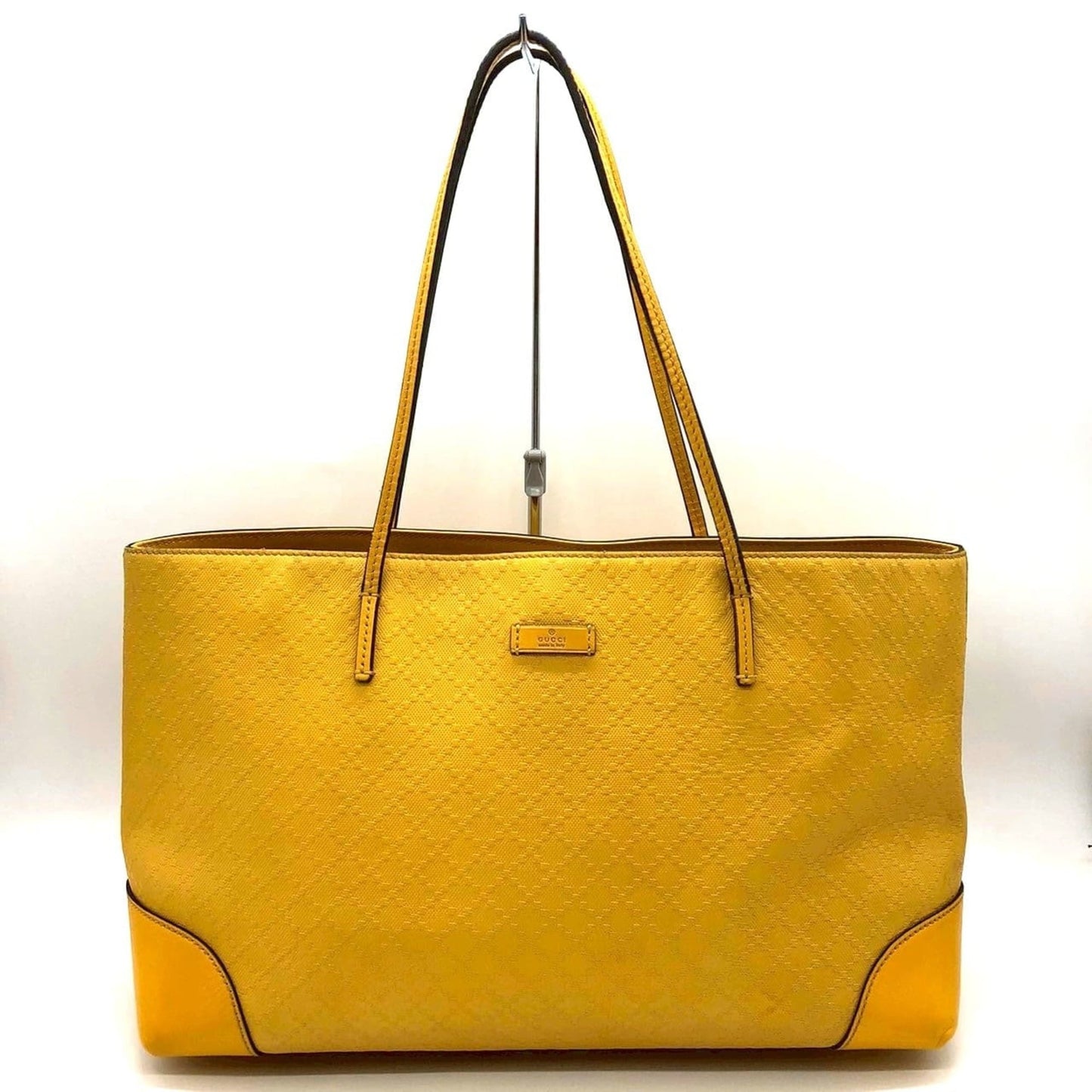 Gucci Diamante Yellow Leather Shoulder Bag Tote Bag ( )