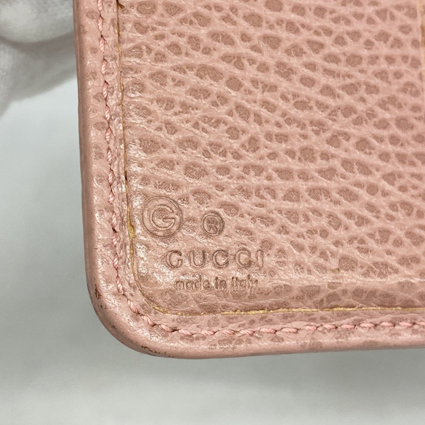 Gucci Beige Pink Canvas Wallet (Bi-Fold) ( )