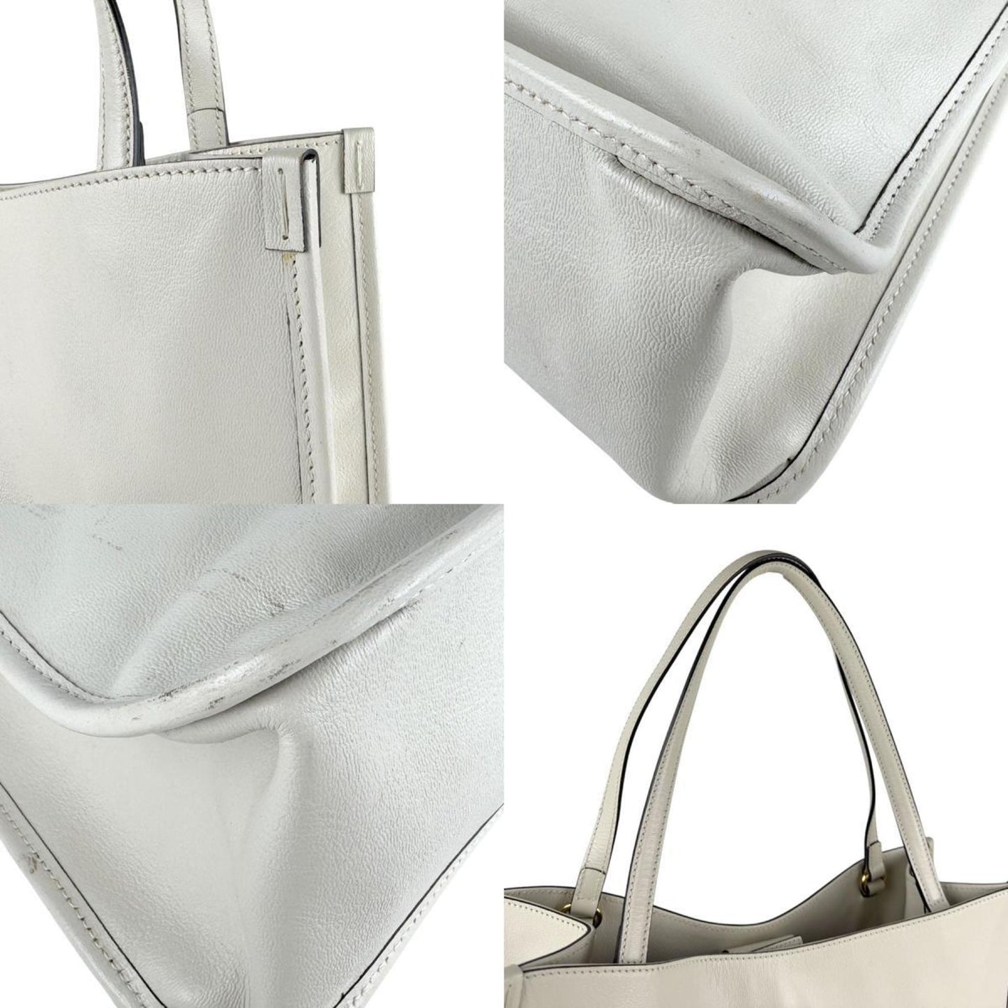 Gucci Horsebit Ivory Leather Shoulder Bag ( )