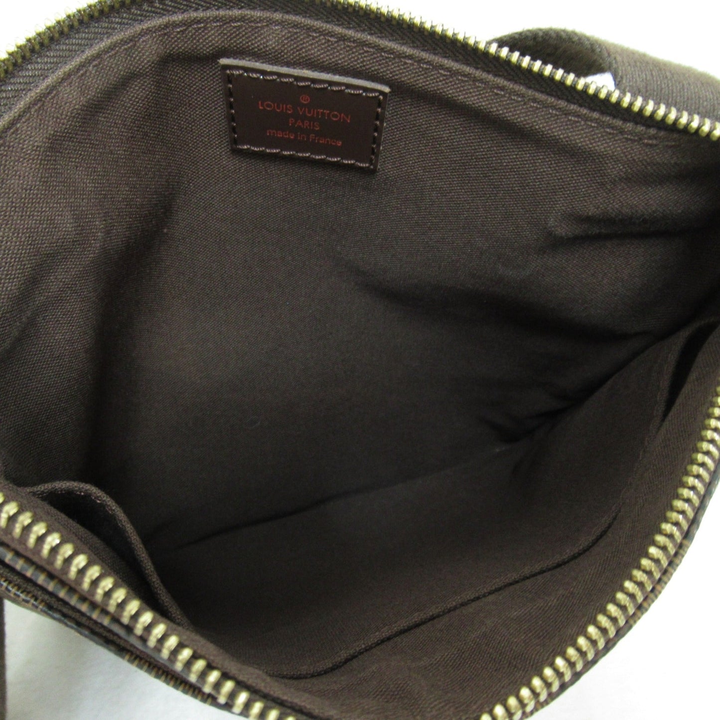 LOUIS VUITTON Pochette Platt Brooklyn Brown Ebene Damier PVC coated canvas Clutch