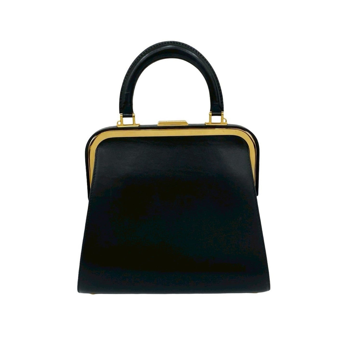 Christian Dior Black Leather Handbag Tote Bag ()
