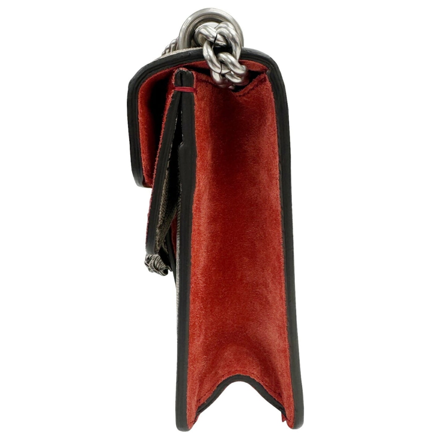 Gucci Brown Red Color Pvc Suede Handbag Shoulder Bag ( )