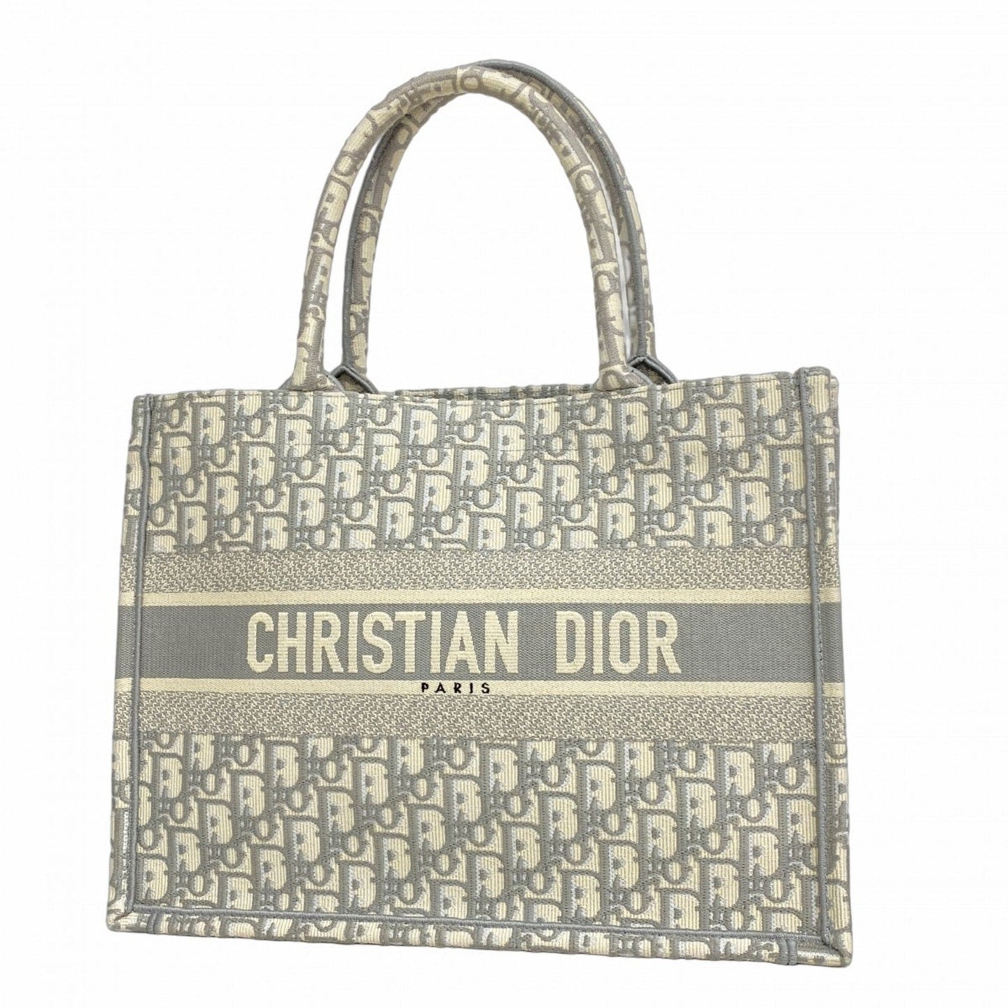 Christian Dior Gray White Canvas Tote Bag ()