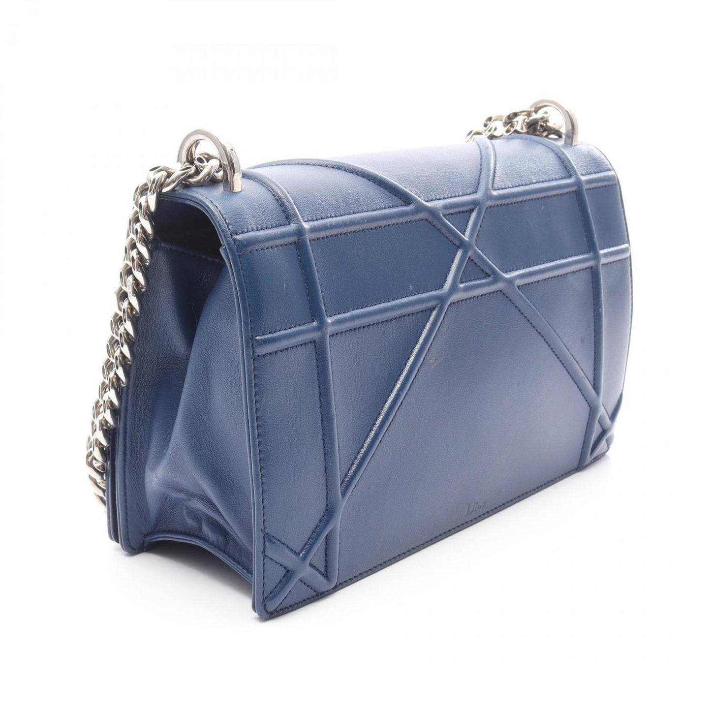 Christian Dior Blue Leather Shoulder Bag ()