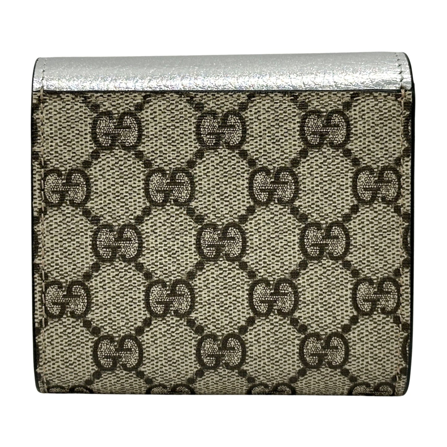 Gucci Silver Beige Pvc Wallet (Tri-Fold) ( )